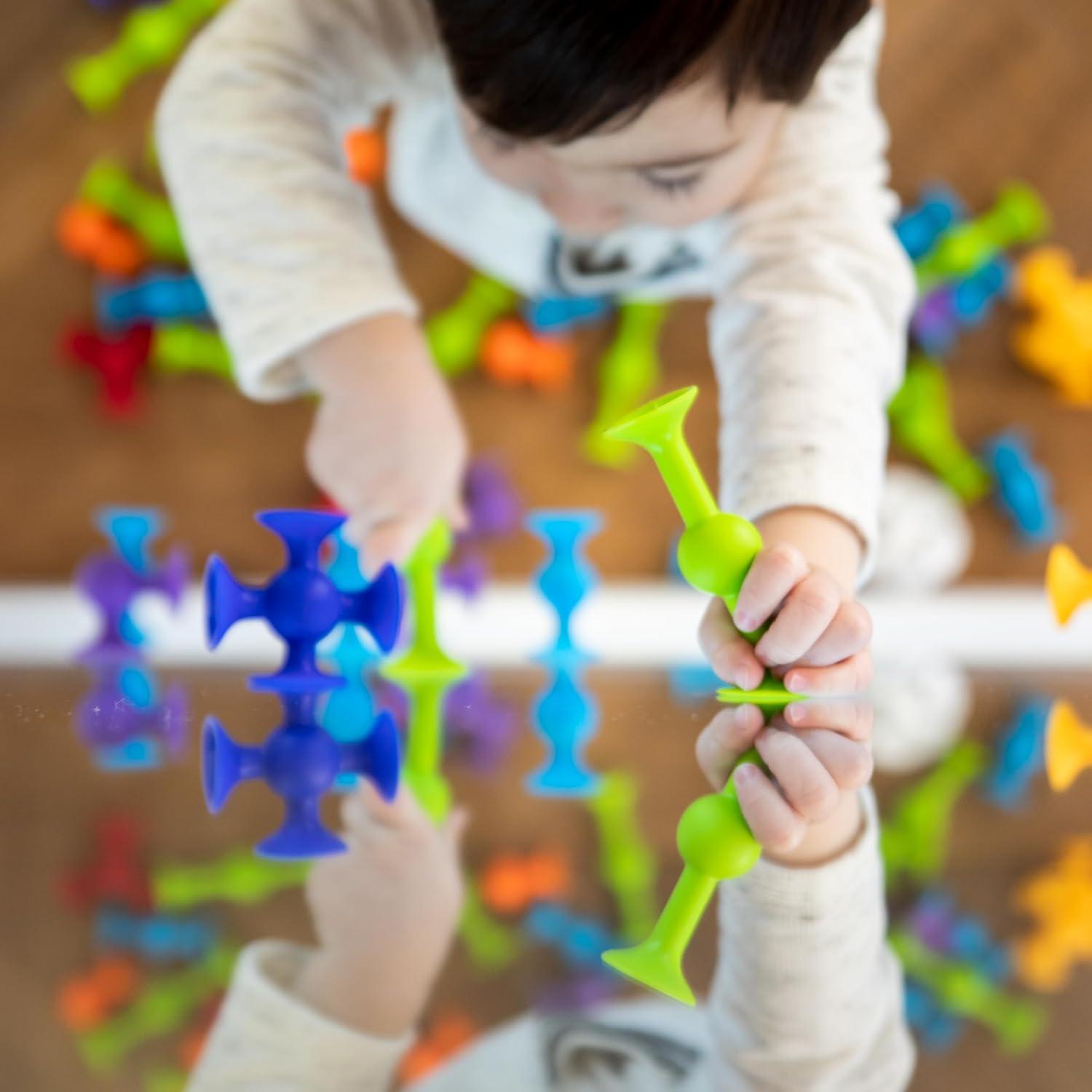 Conjunto de Inicio Squigz Fat Brain Toys 24 Piezas Juguetes Sensoriales