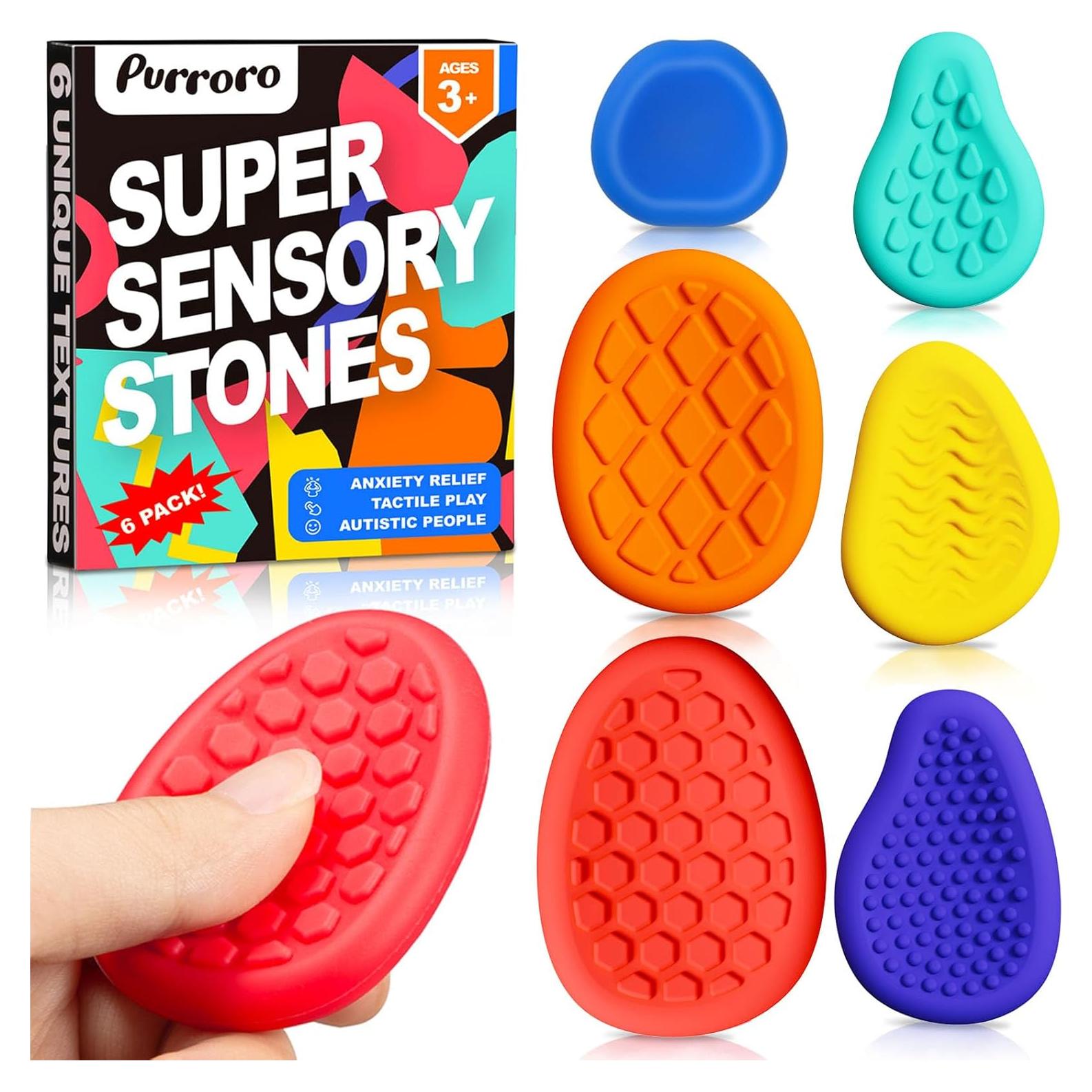 Juguetes Sensoriales Antiestrés Purroro - Paquete de 6 para Alivio de Ansiedad