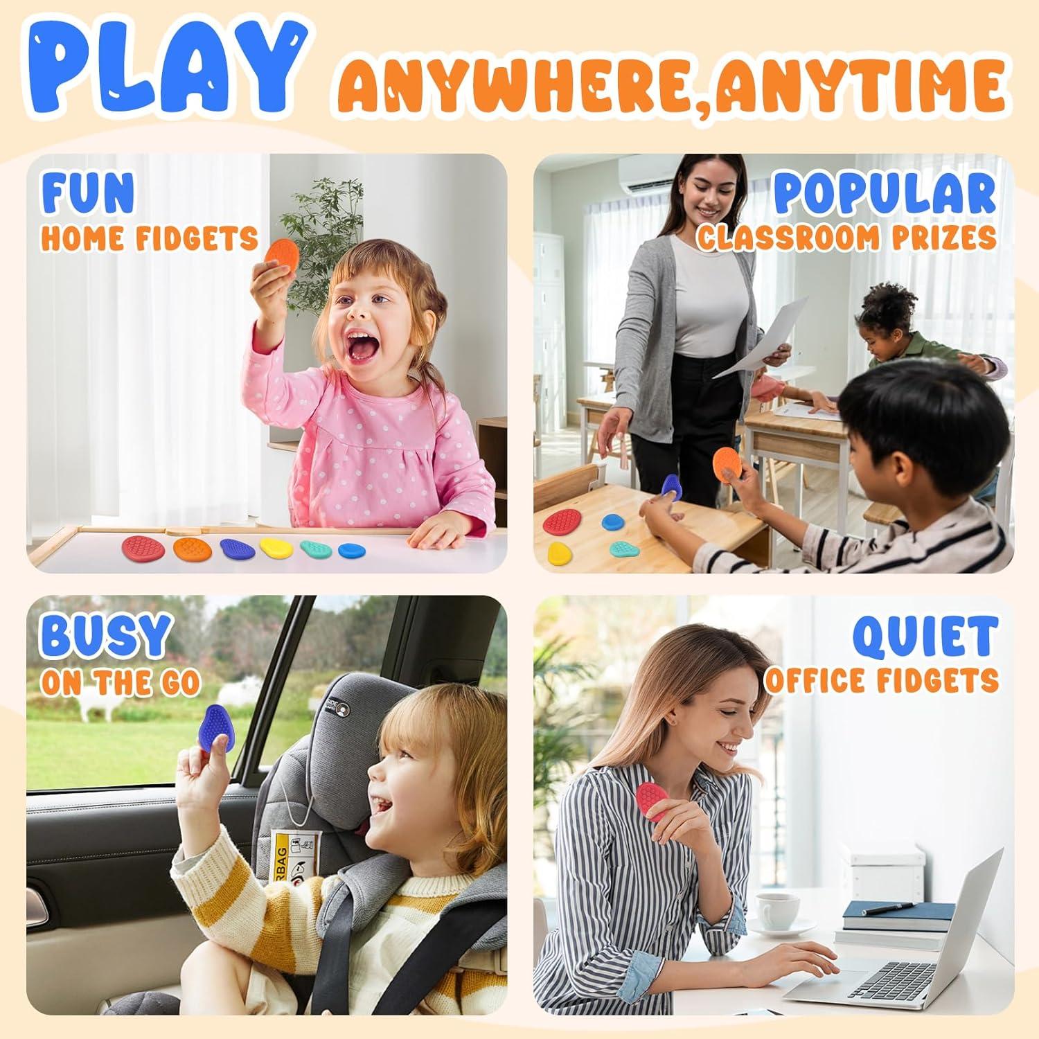 Juguetes Sensoriales Antiestrés Purroro - Paquete de 6 para Alivio de Ansiedad