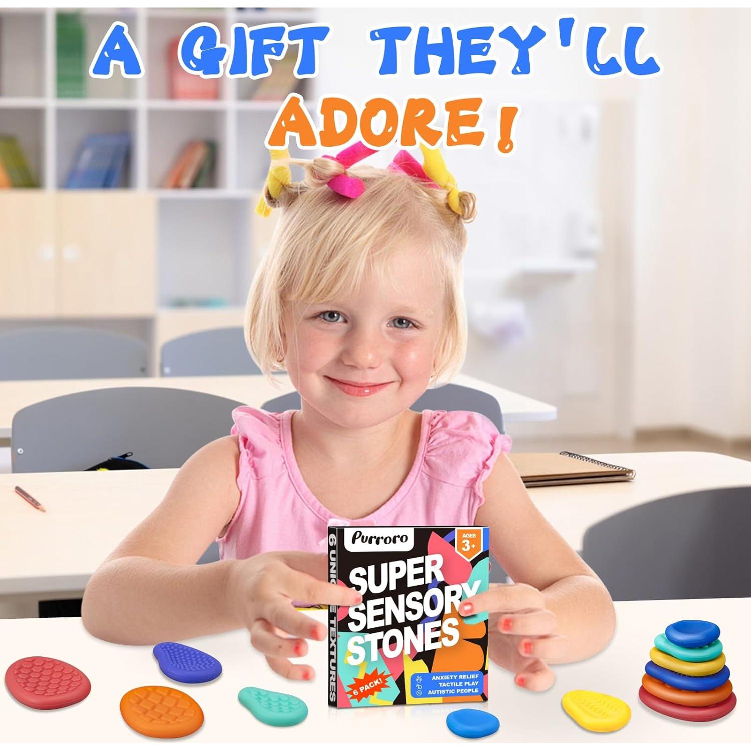 Juguetes Sensoriales Antiestrés Purroro - Paquete de 6 para Alivio de Ansiedad