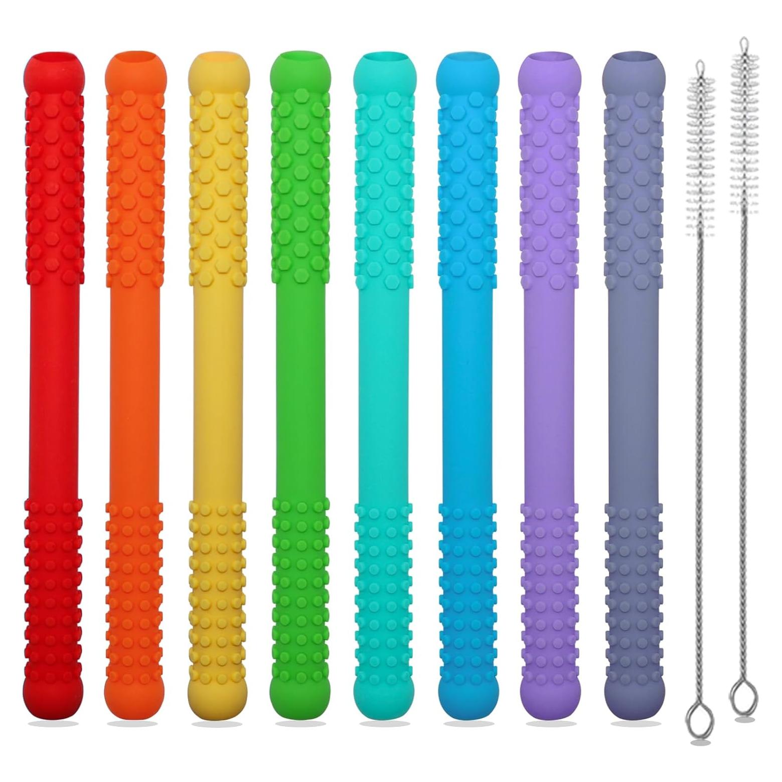 Mordedores de Silicona para Bebés Arcoíris - Paquete de 8