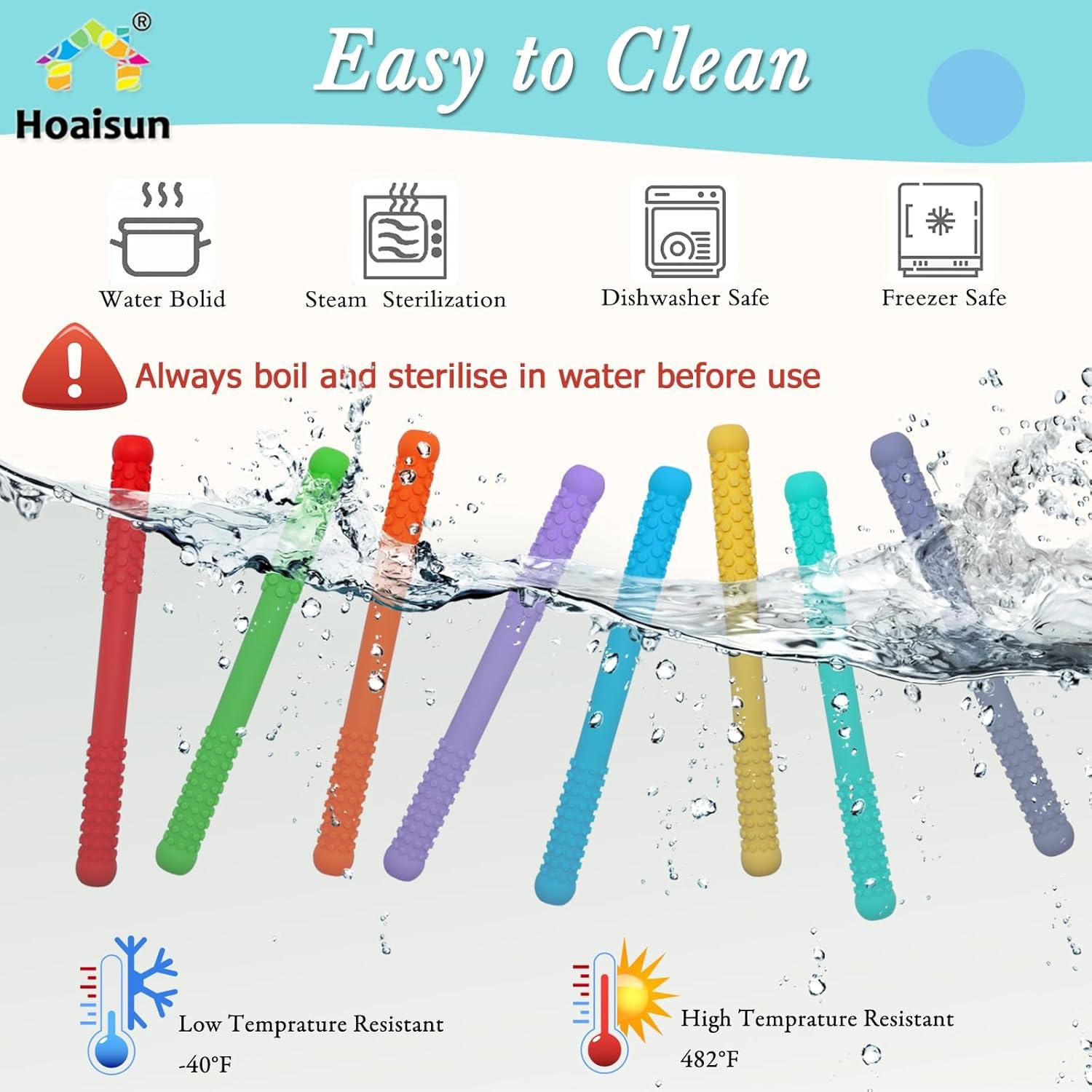 Mordedores de Silicona para Bebés Arcoíris - Paquete de 8