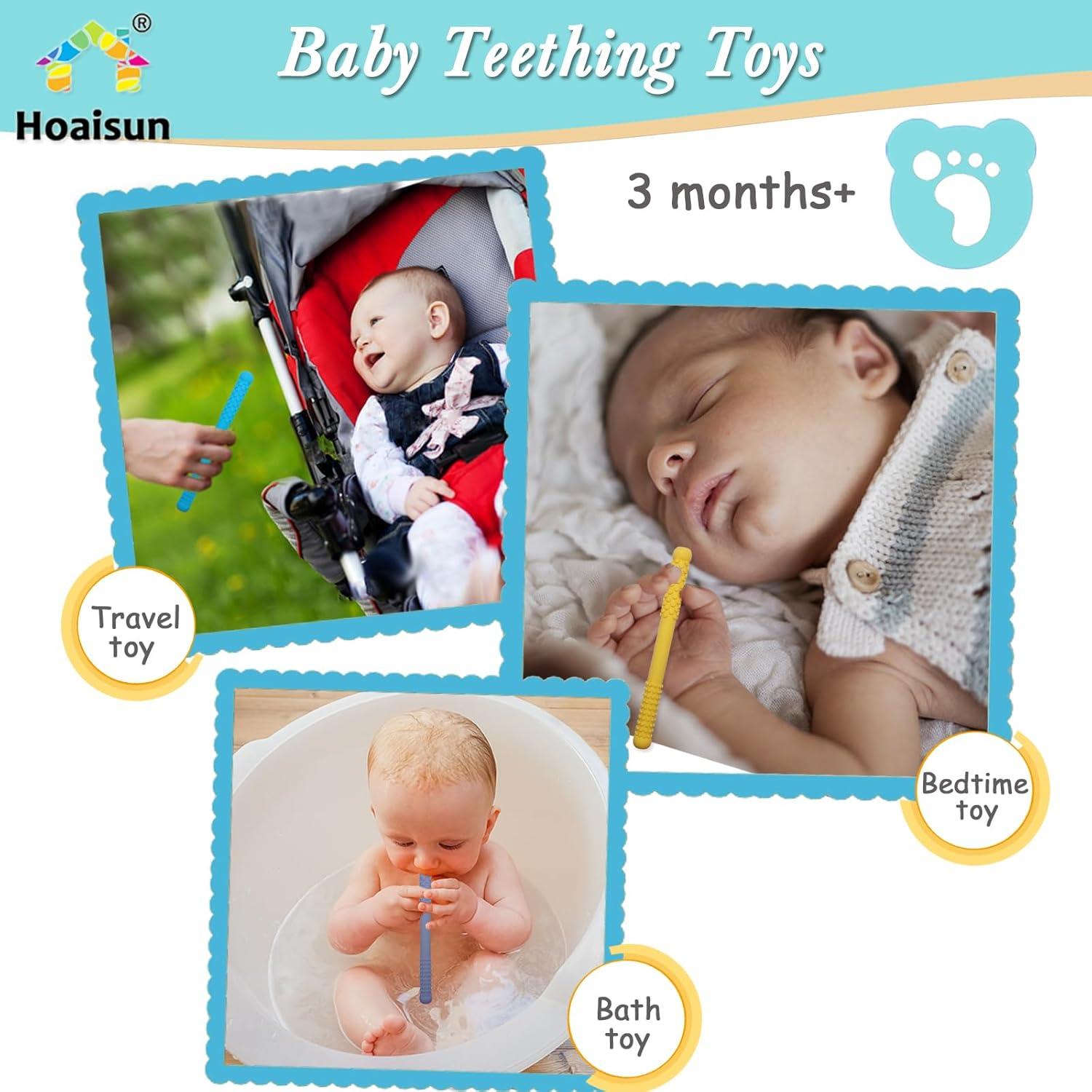 Mordedores de Silicona para Bebés Arcoíris - Paquete de 8