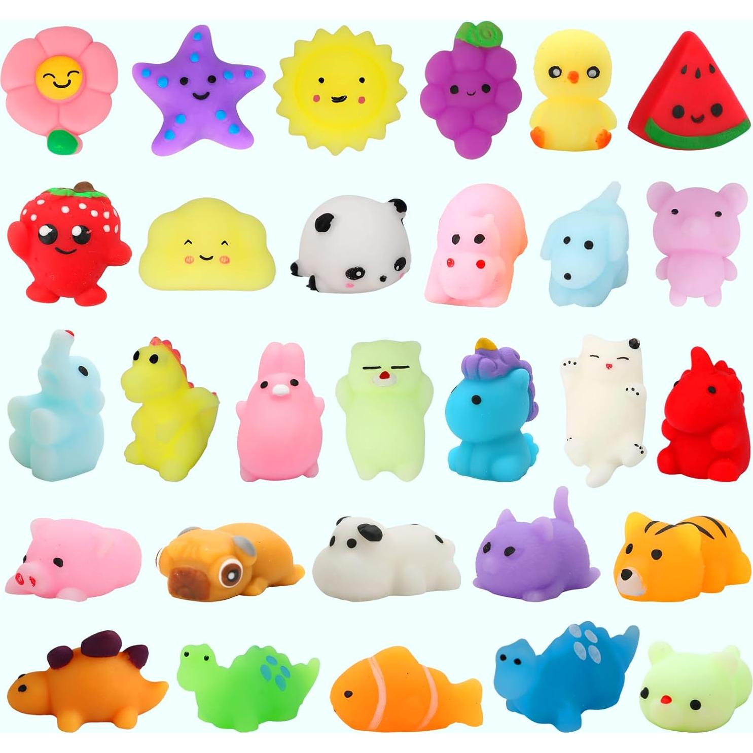 Paquete de 30 Juguetes Squishy Kawaii para Niños 4-12 Años