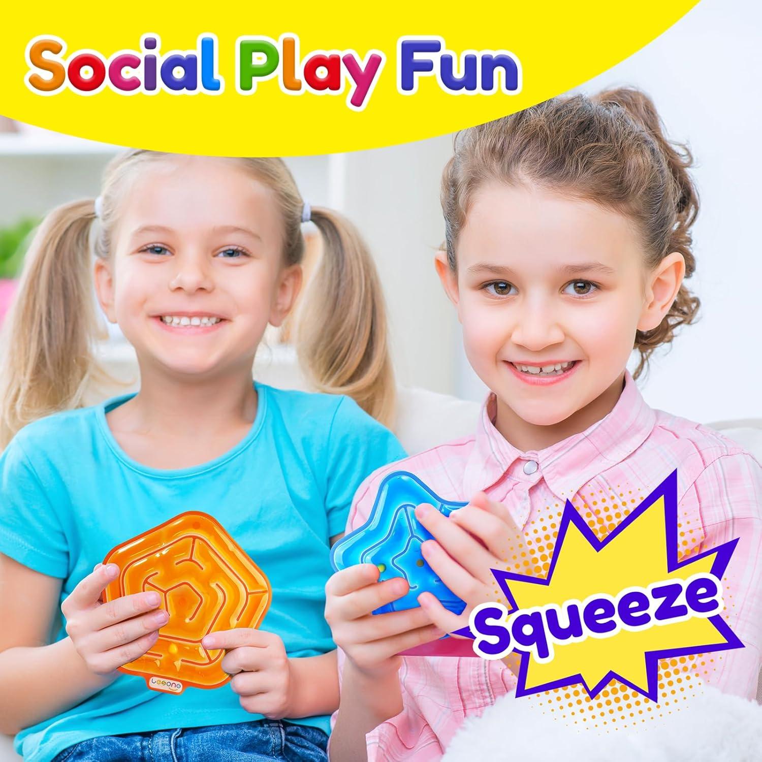 Juguetes Sensoriales Antiestrés LESONG - Laberinto Gel 4 Piezas