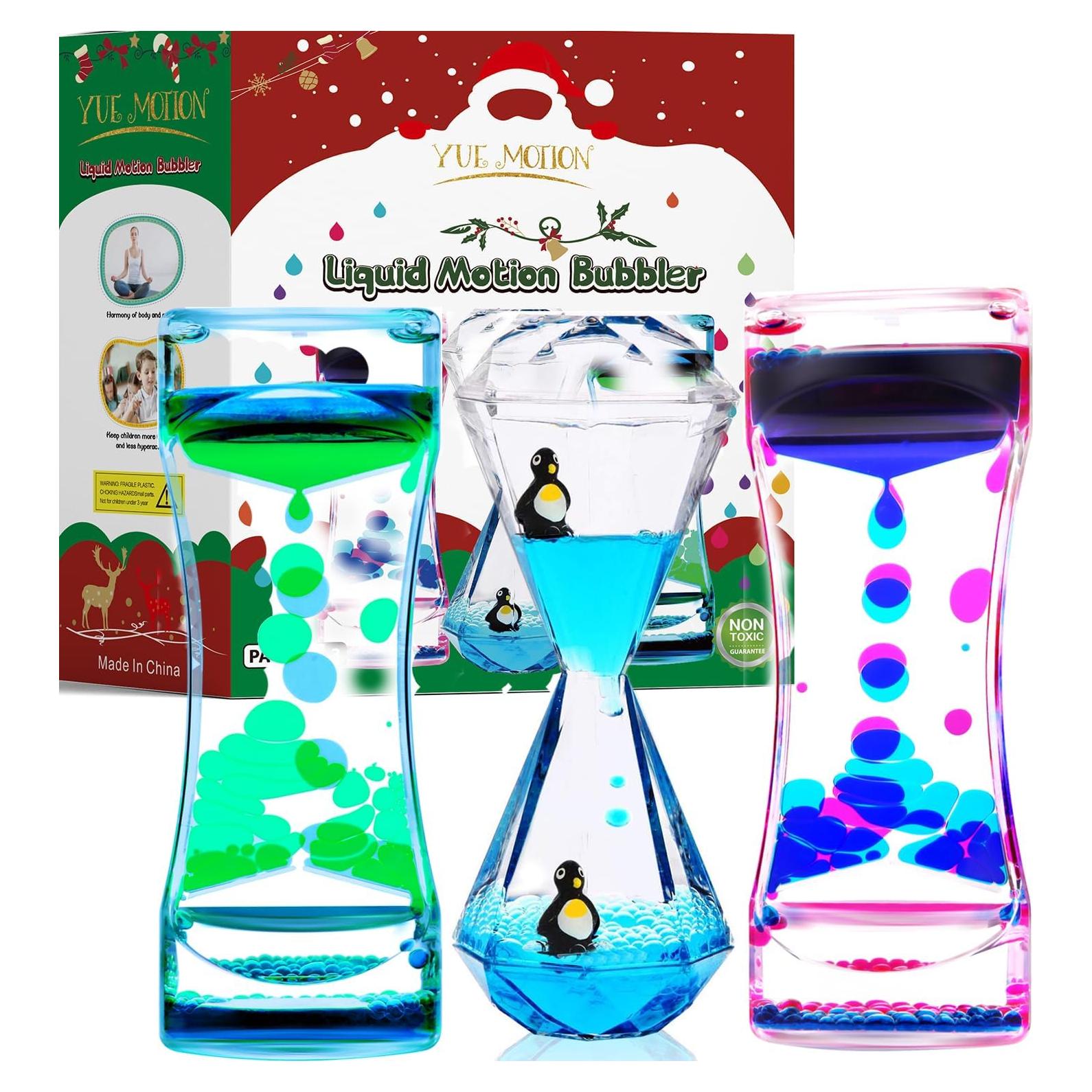 Temporizador de Burbujas Líquidas YUE MOTION - Juguete Antiestrés 14.1 cm