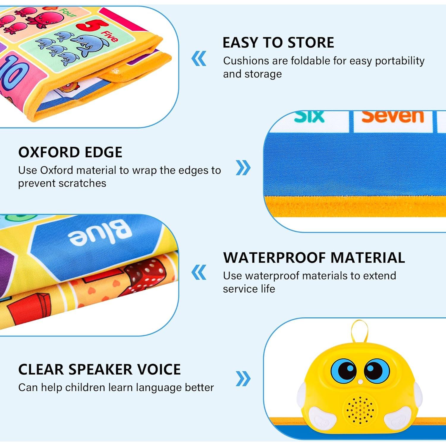 Cartel de Pared Hablante ABC 123 GaHoo - Juguete Educativo Azul