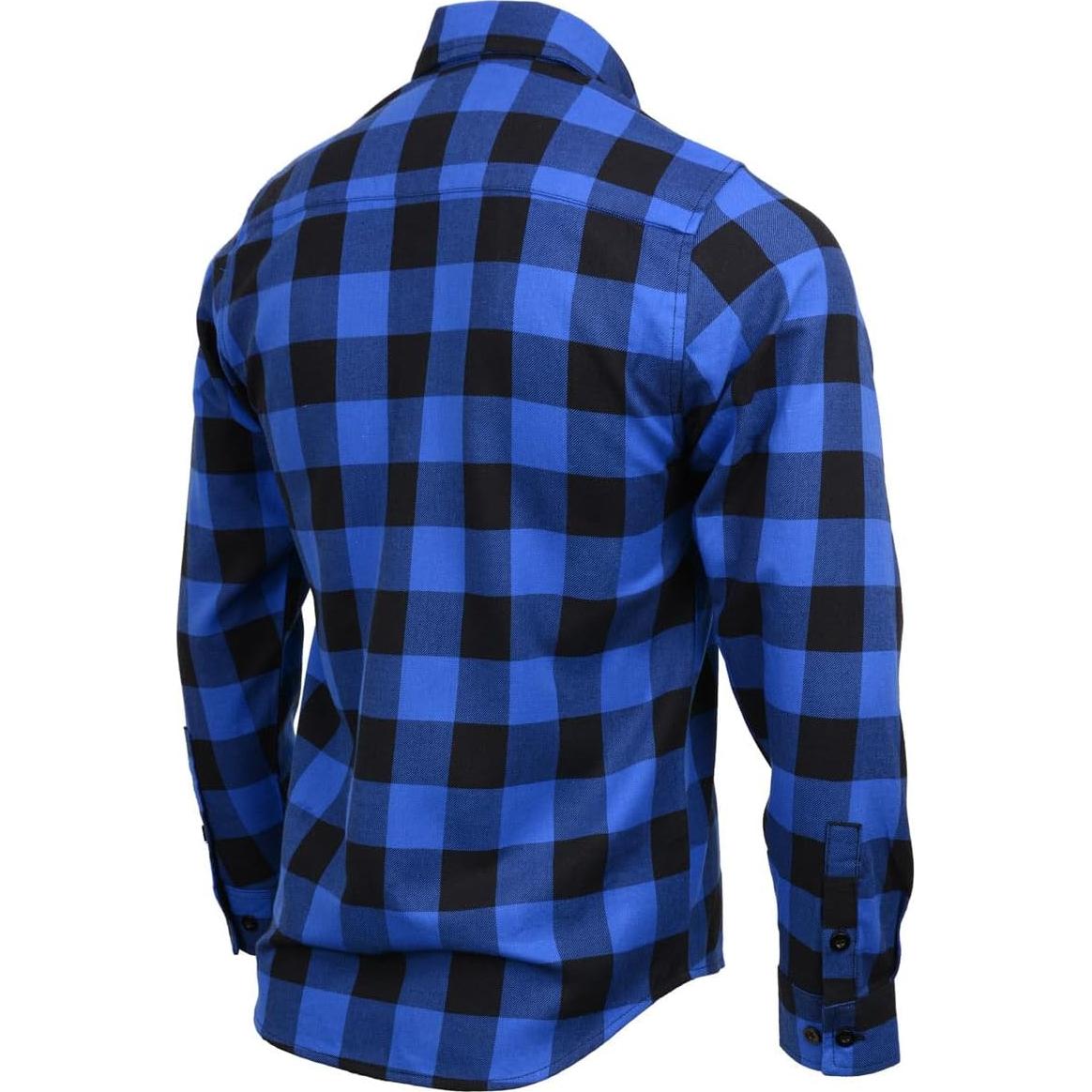 Camisa de Franela a Cuadros para Hombre Milwaukee Leather XL Azul