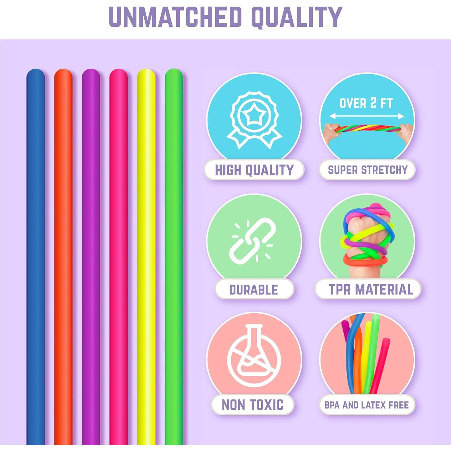 Cuerdas Elásticas BunMo - Juguete Sensorial 6 Piezas 3+