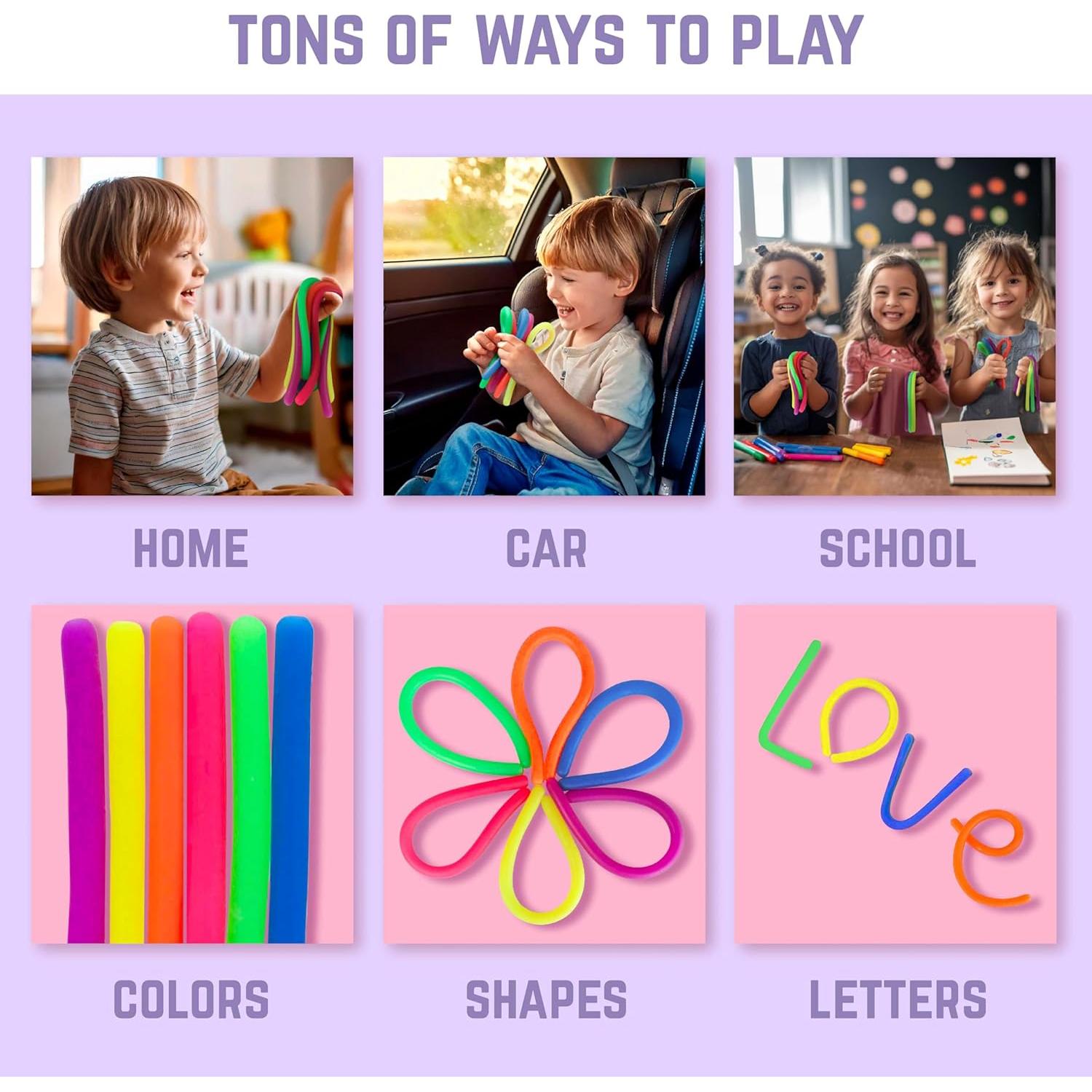 Cuerdas Elásticas BunMo - Juguete Sensorial 6 Piezas 3+