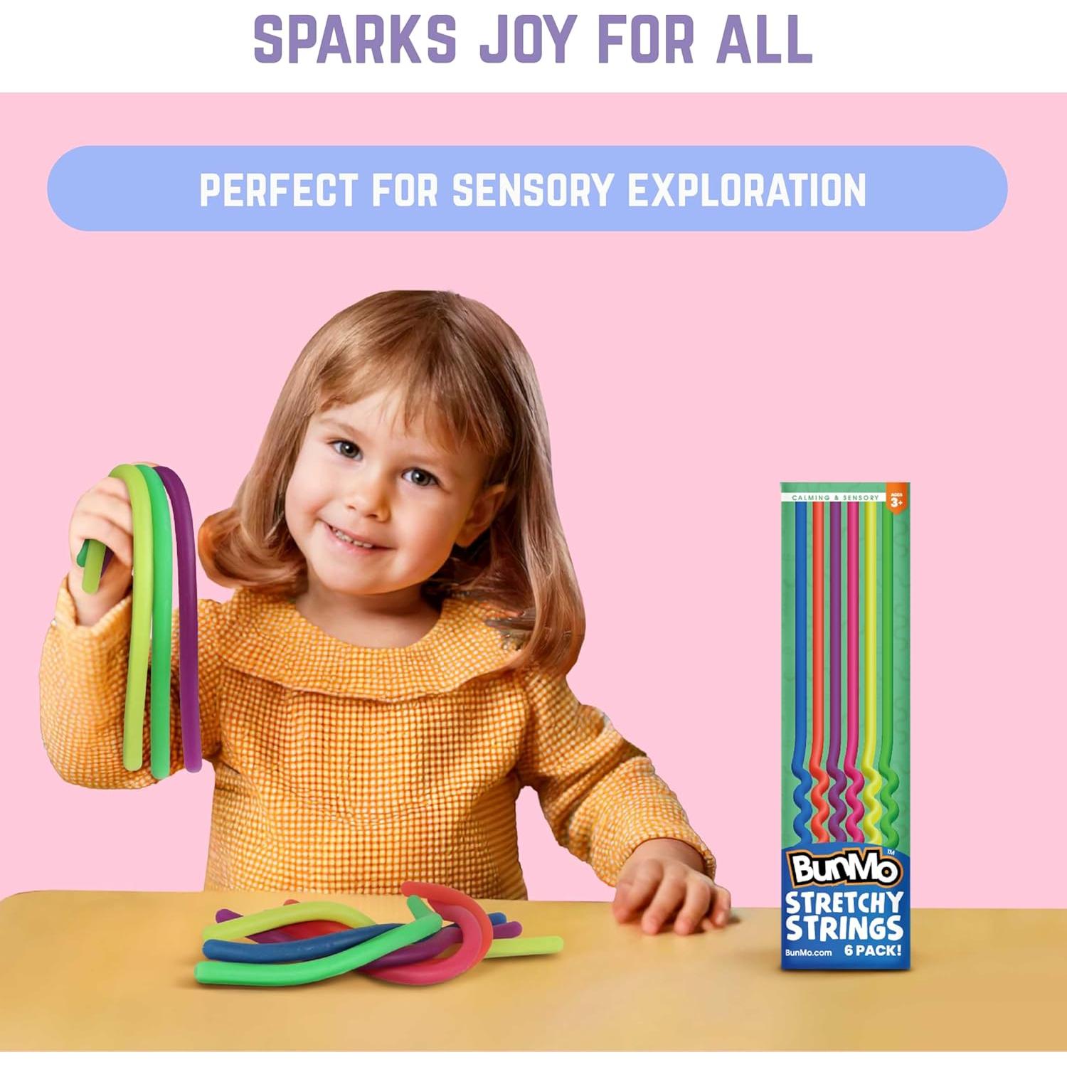 Cuerdas Elásticas BunMo - Juguete Sensorial 6 Piezas 3+