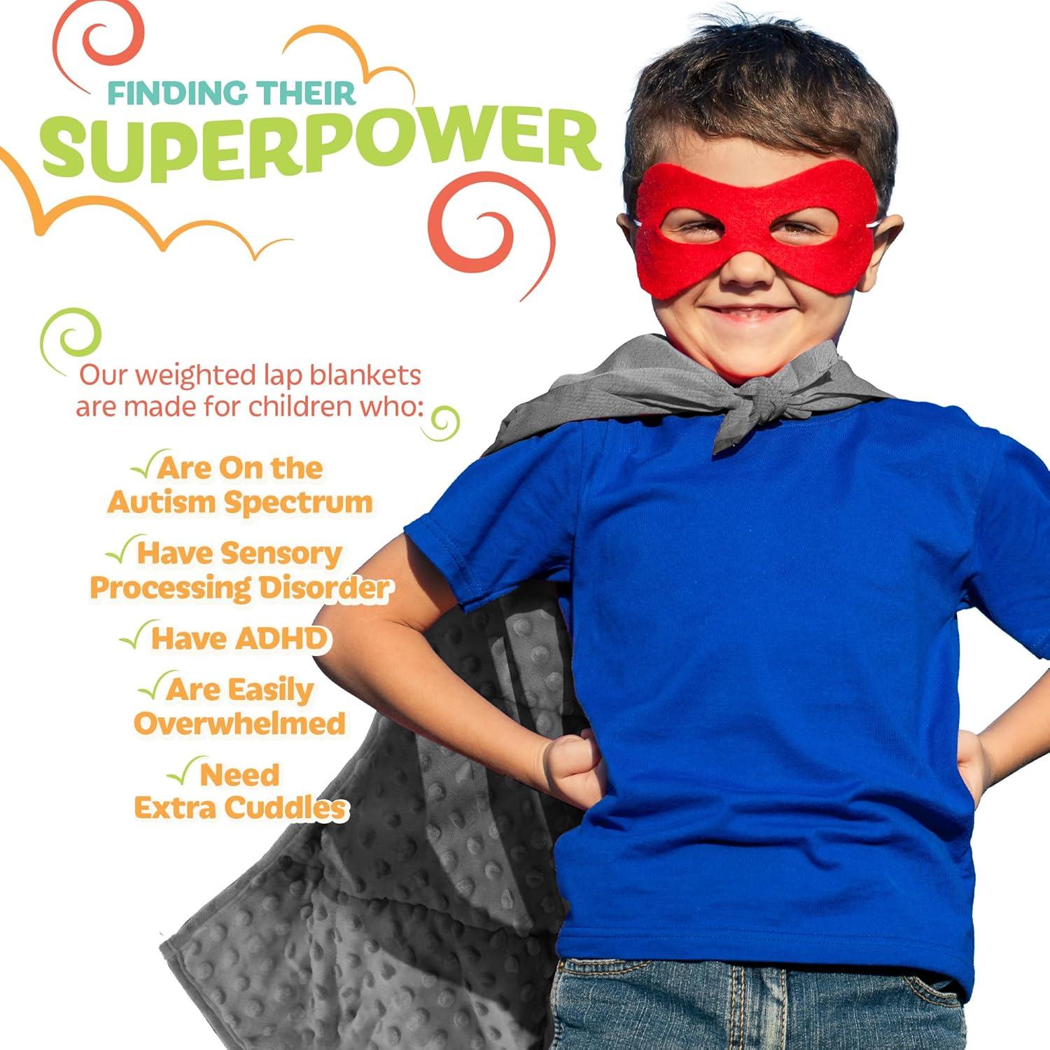 Manta con peso Kidaddle 2.27kg Gris 48x56 cm para Niños