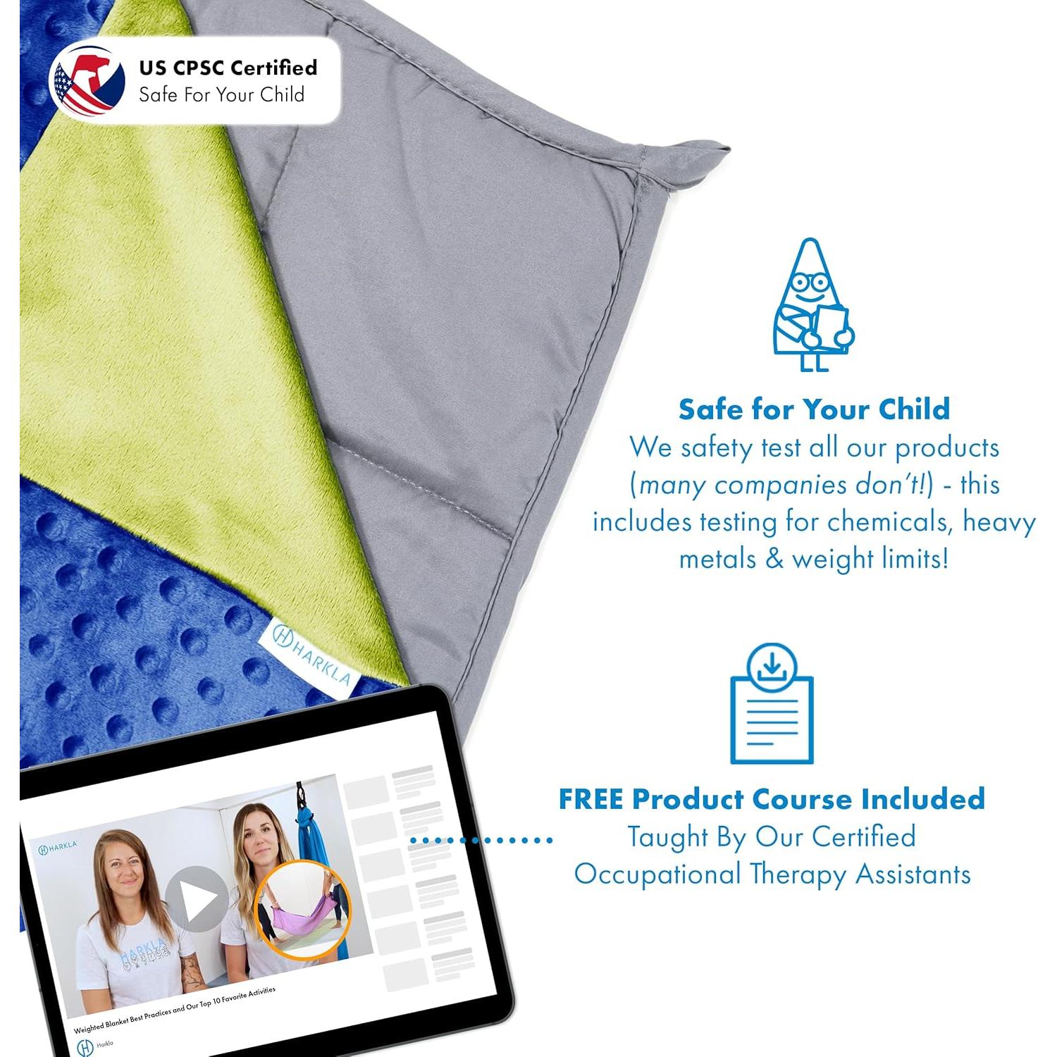 Manta con peso Harkla Kids 4.54 kg - Rayón de Bambú