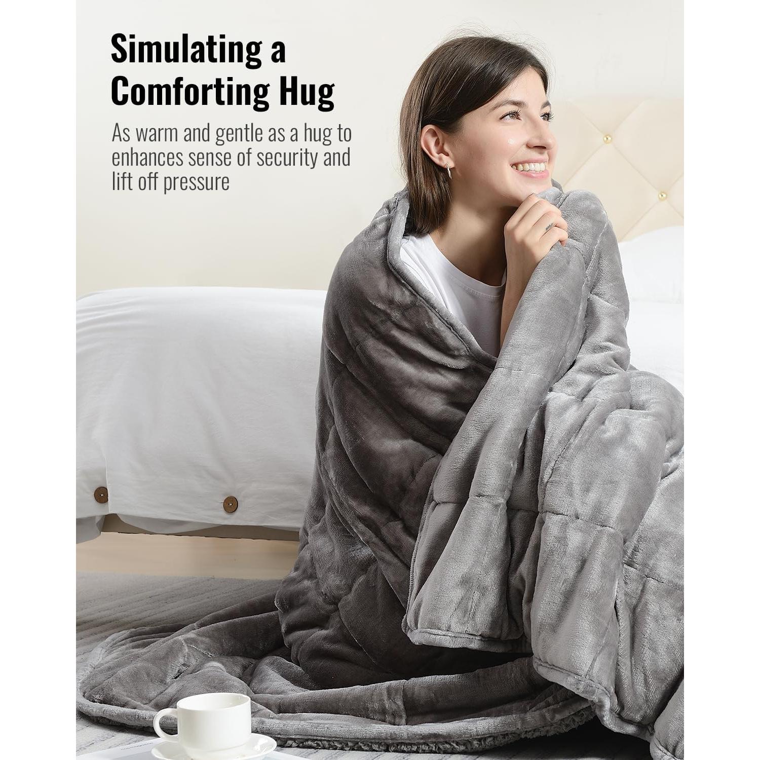 Manta con peso Uttermara 6.8kg 152x203cm Sherpa Gris