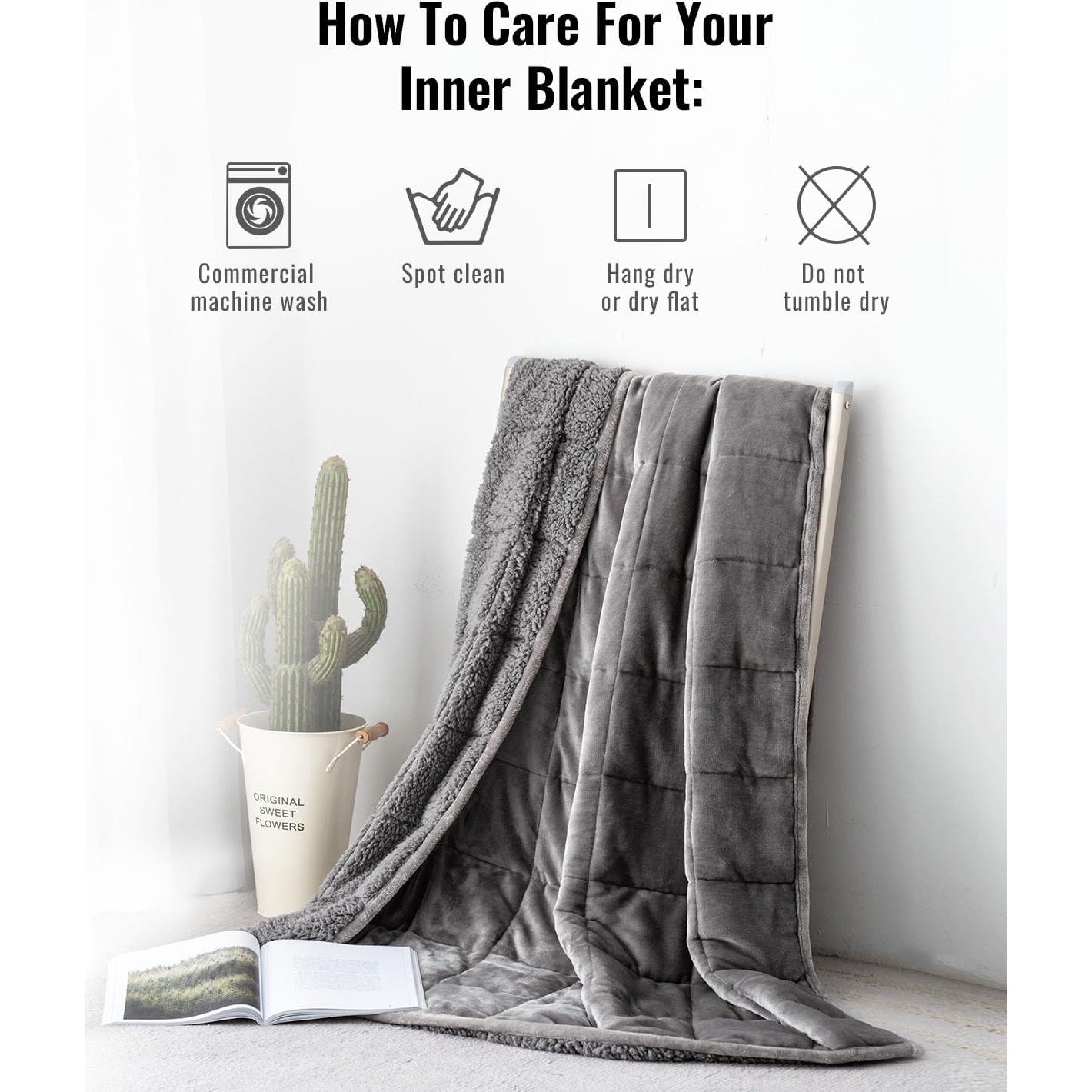 Manta con peso Uttermara 6.8kg 152x203cm Sherpa Gris