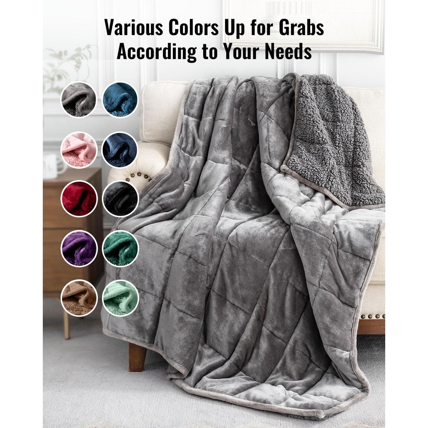 Manta con peso Uttermara 6.8kg 152x203cm Sherpa Gris