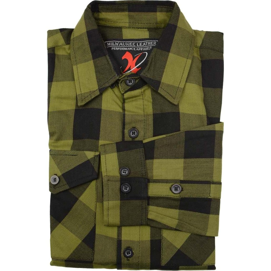 Camisa de Cuadros de Algodón Milwaukee Leather 5X Grande