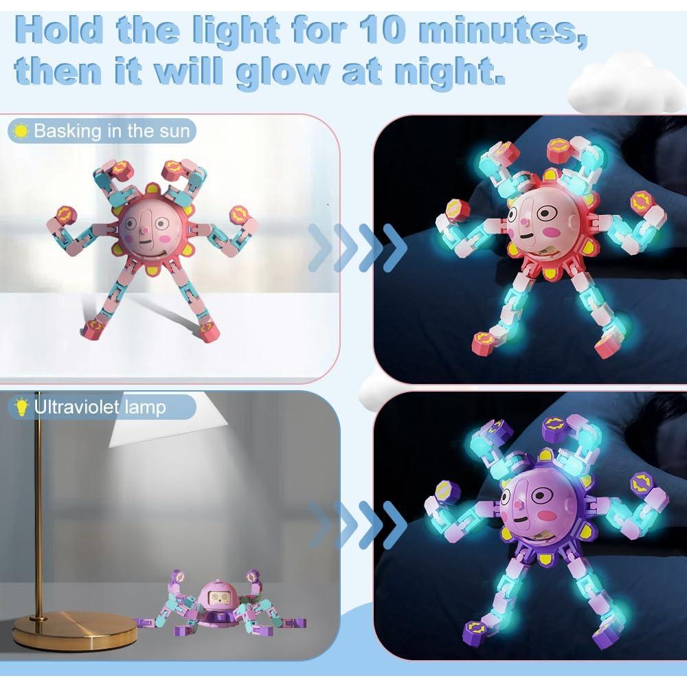 5 Juguetes Fidget Spinner Transformables QETRABONE - Alivio Estrés