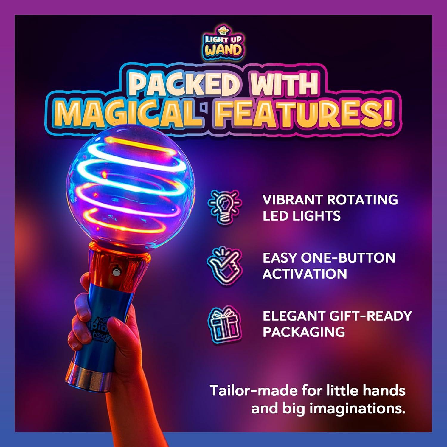 Varita LED giratoria Ipidipi Toys 19 cm para niños