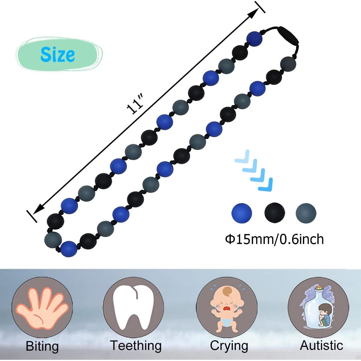 Collar Masticable Sensorial Choneer para Niños - 2 Piezas