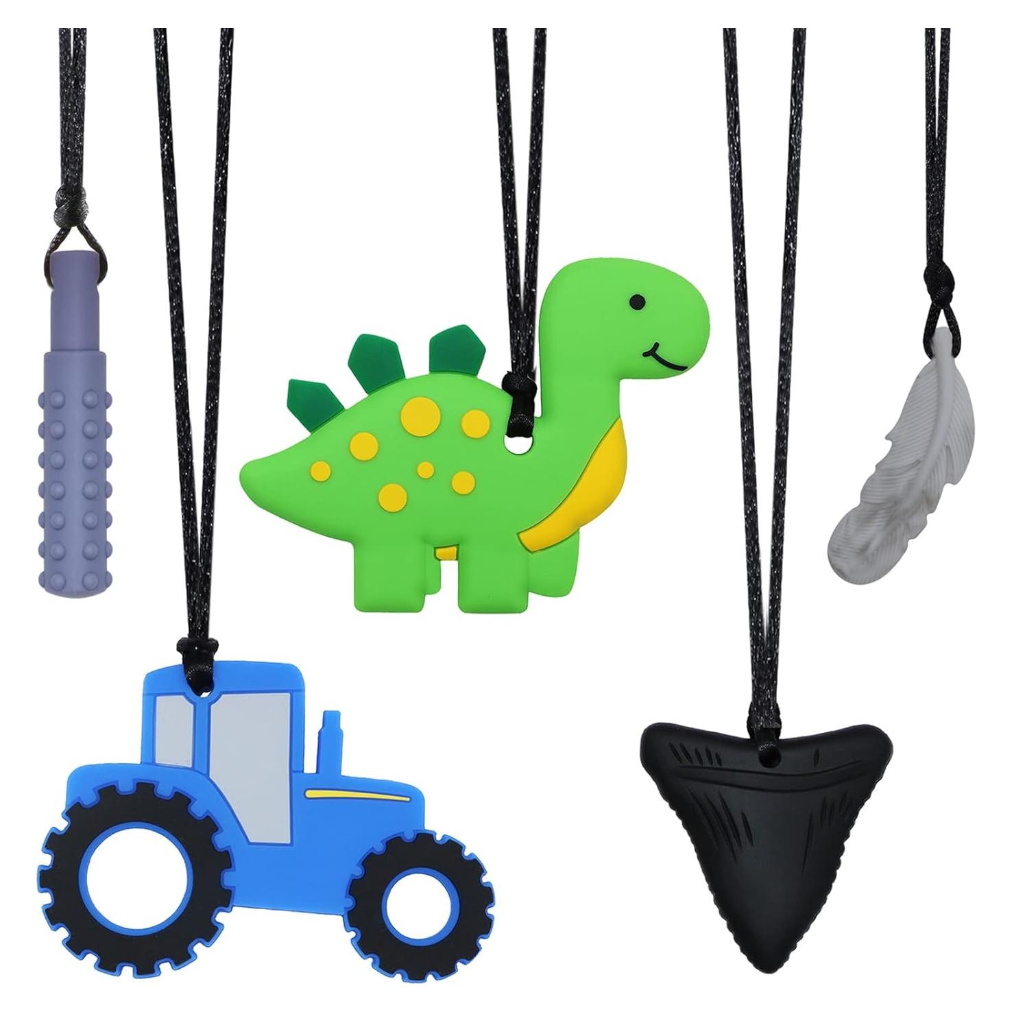 Collar Masticable Sensory KongNai - 5 Piezas Silicona Grado Alimenticio