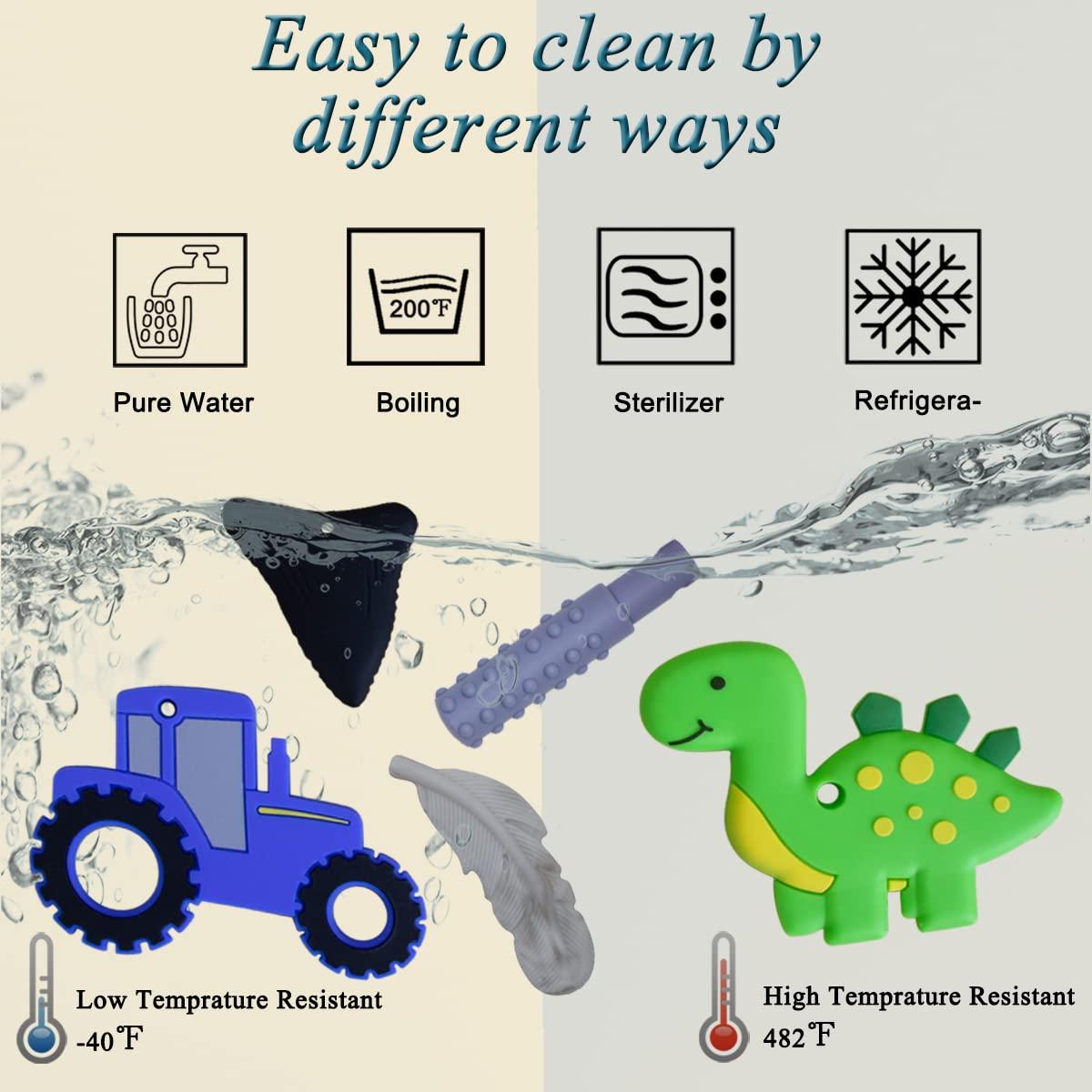 Collar Masticable Sensory KongNai - 5 Piezas Silicona Grado Alimenticio