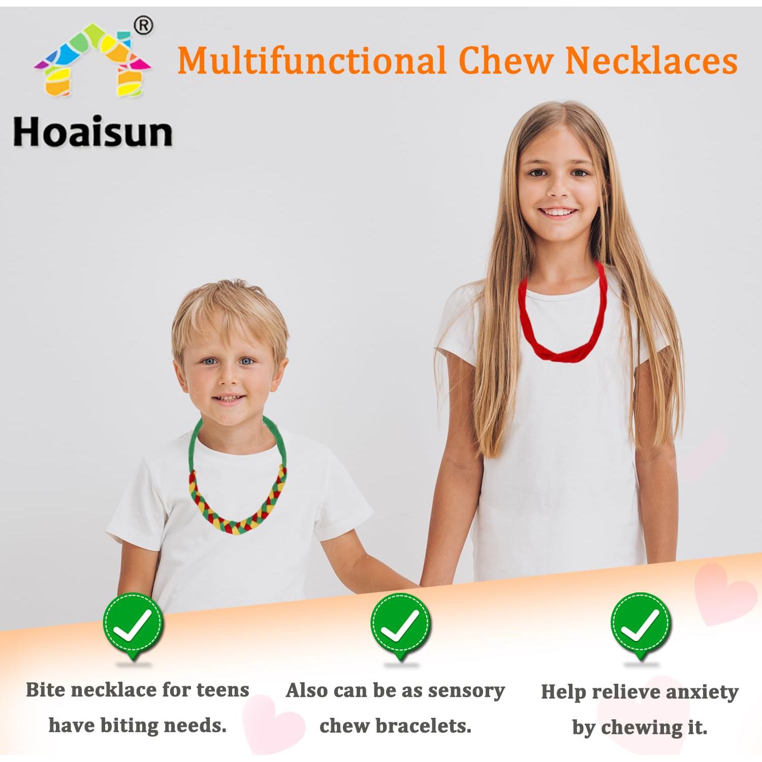 Collares Masticables Sensoriales para Niños - Tela Absorbente