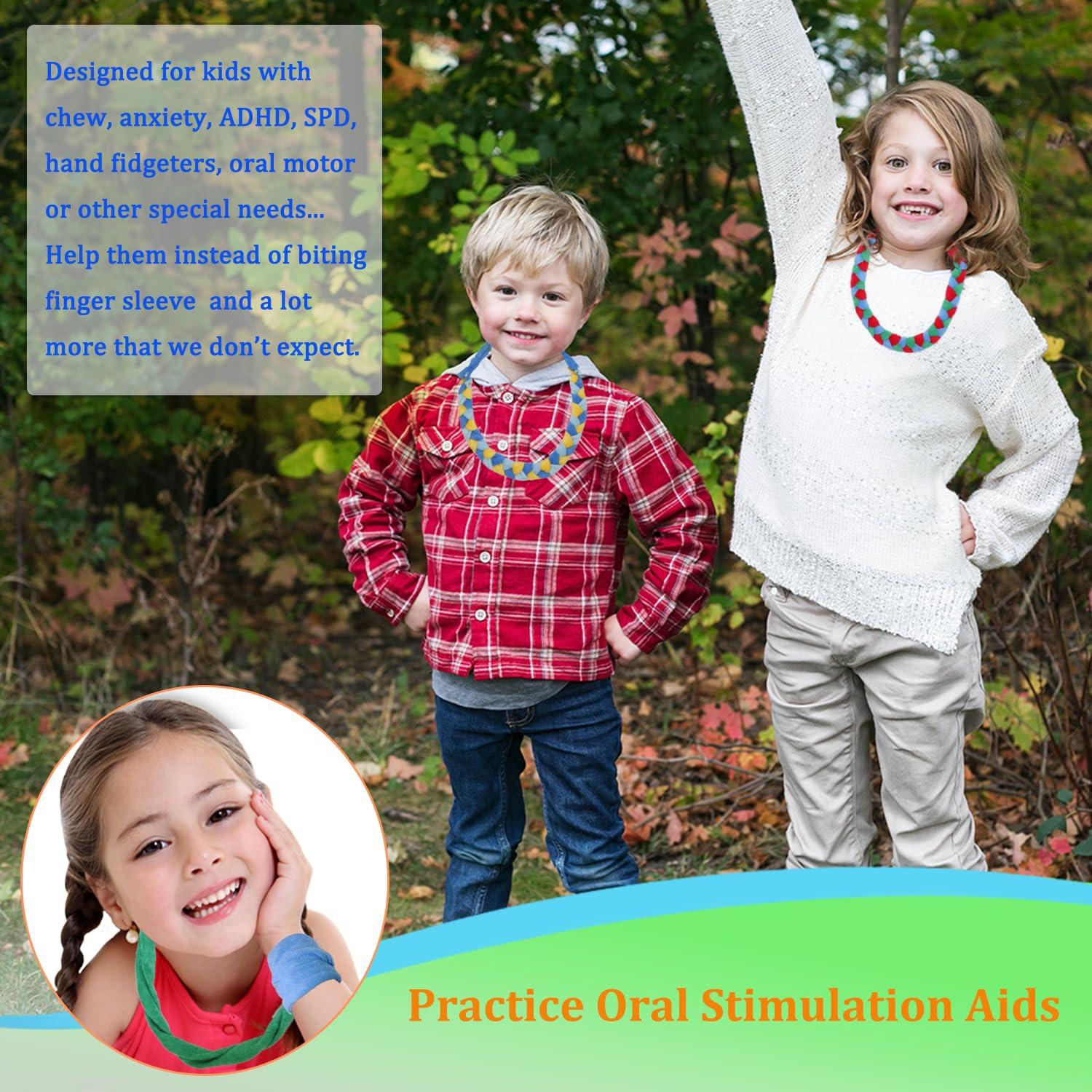 Collares Masticables Sensoriales para Niños - Tela Absorbente