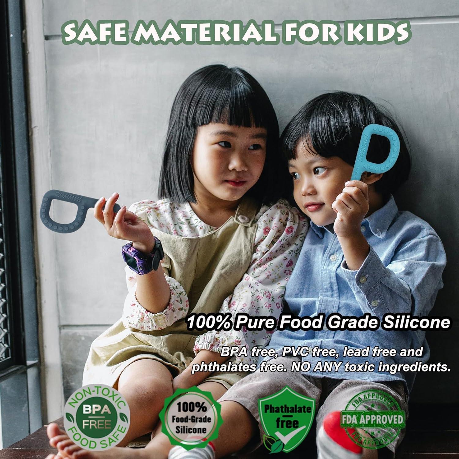 Juguetes Masticables Sensoriales para Niños Autistas - 4 Piezas