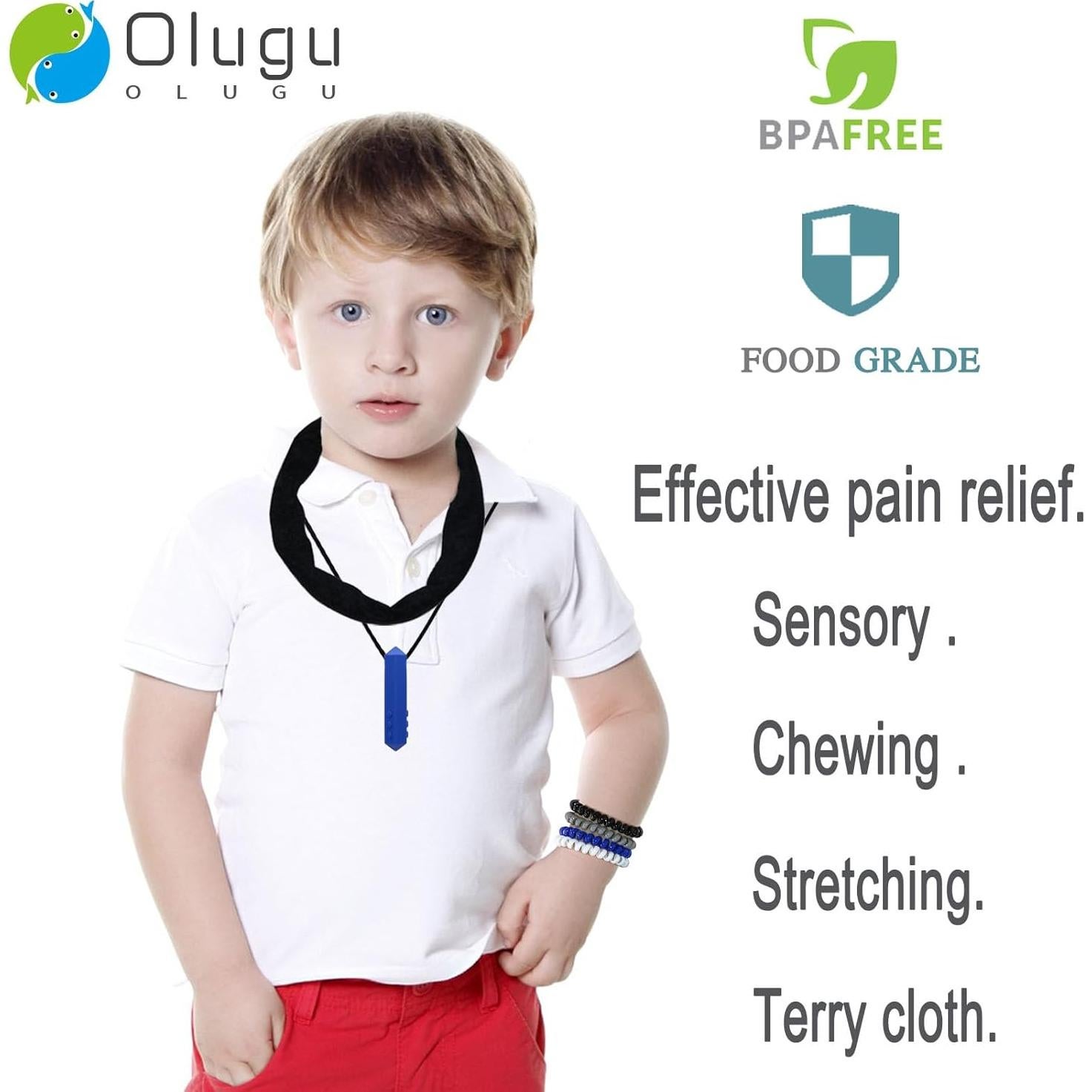 Collares Masticables Sensoriales Olugu - Paquete de 16 Piezas