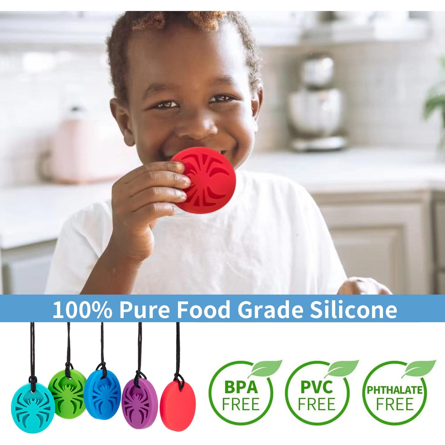 Collares Masticables Sensoriales Spider SOSKYGELO - Paquete de 5