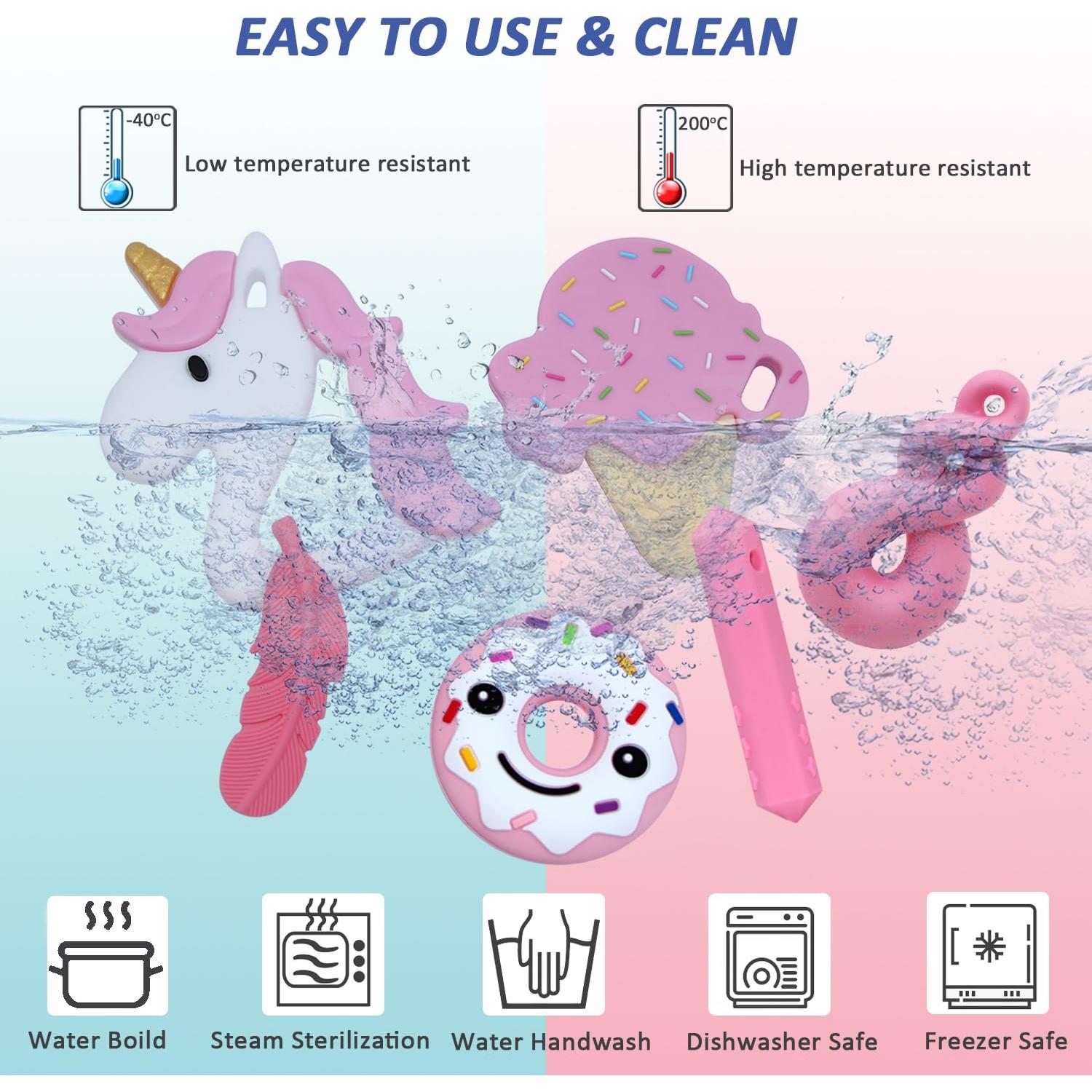 Collares Masticables Sensoriales de Silicona - 6 Piezas para Niños y Adultos