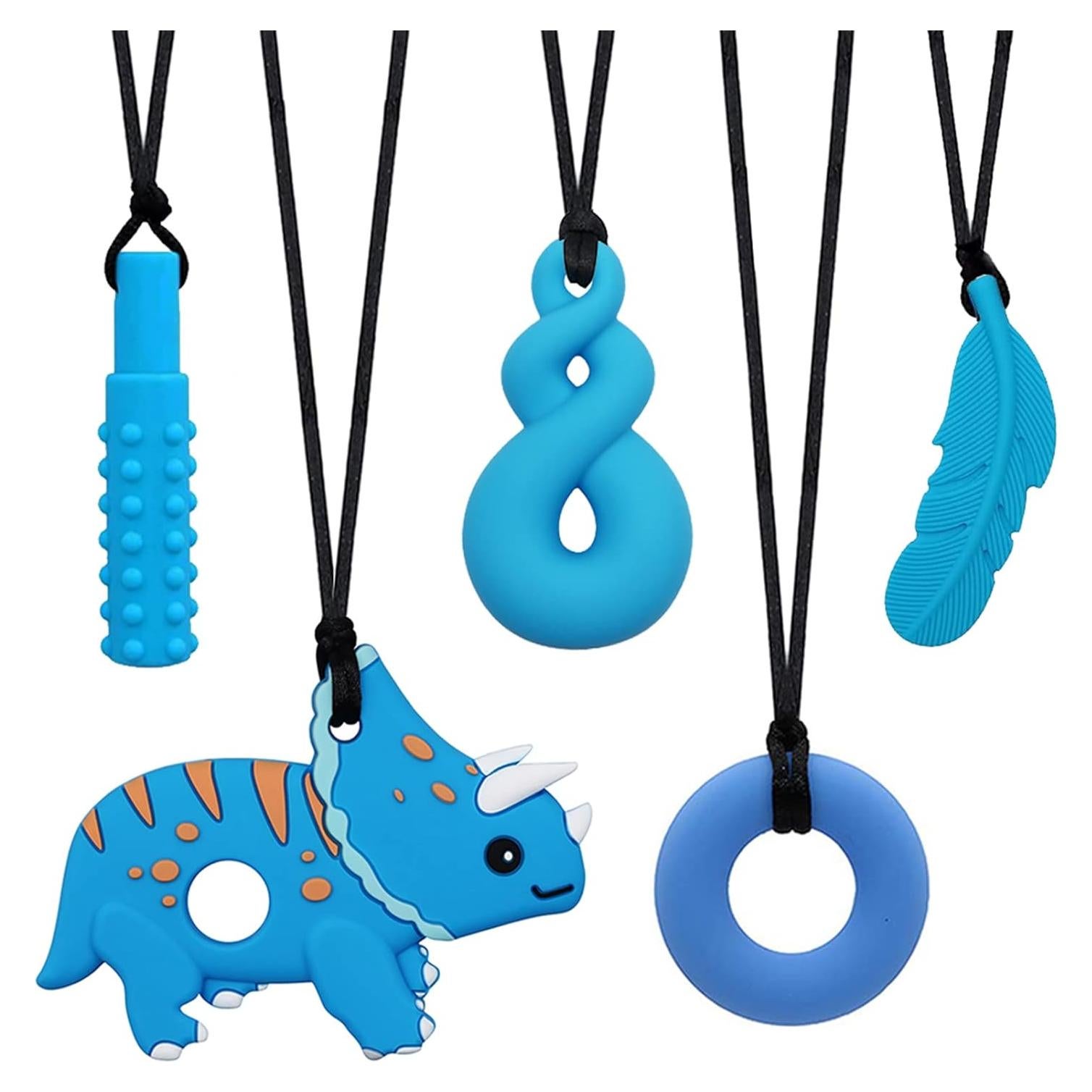 Collares Masticables Sensory Atsky - 6 Piezas Silicona Segura