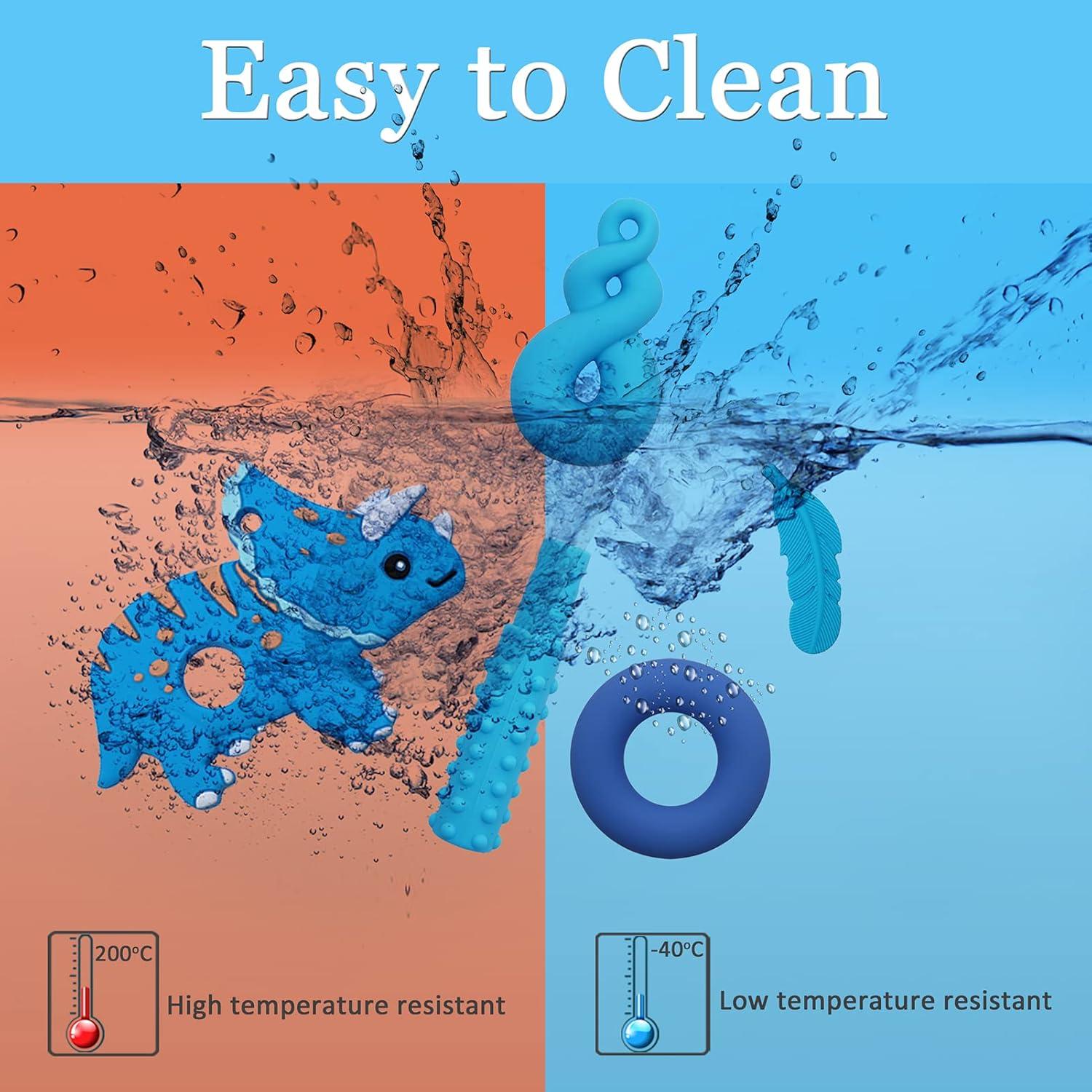 Collares Masticables Sensory Atsky - 6 Piezas Silicona Segura