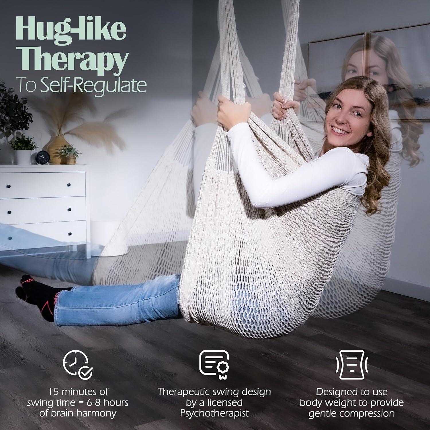 Columpio Sensorial Abby & Noah Grande 137x193 cm 136 kg