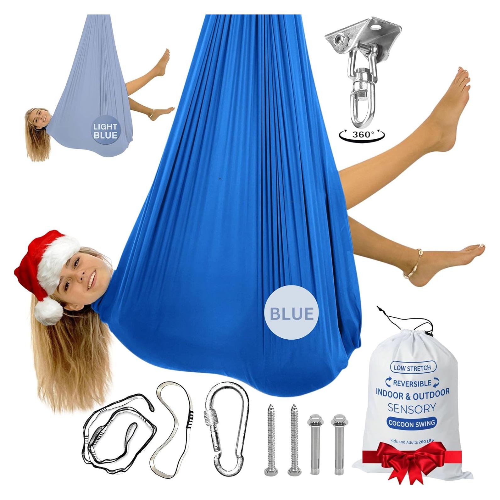 Columpio Sensorial Bradoro Doble Capa 1 kg 152x127 cm Azul