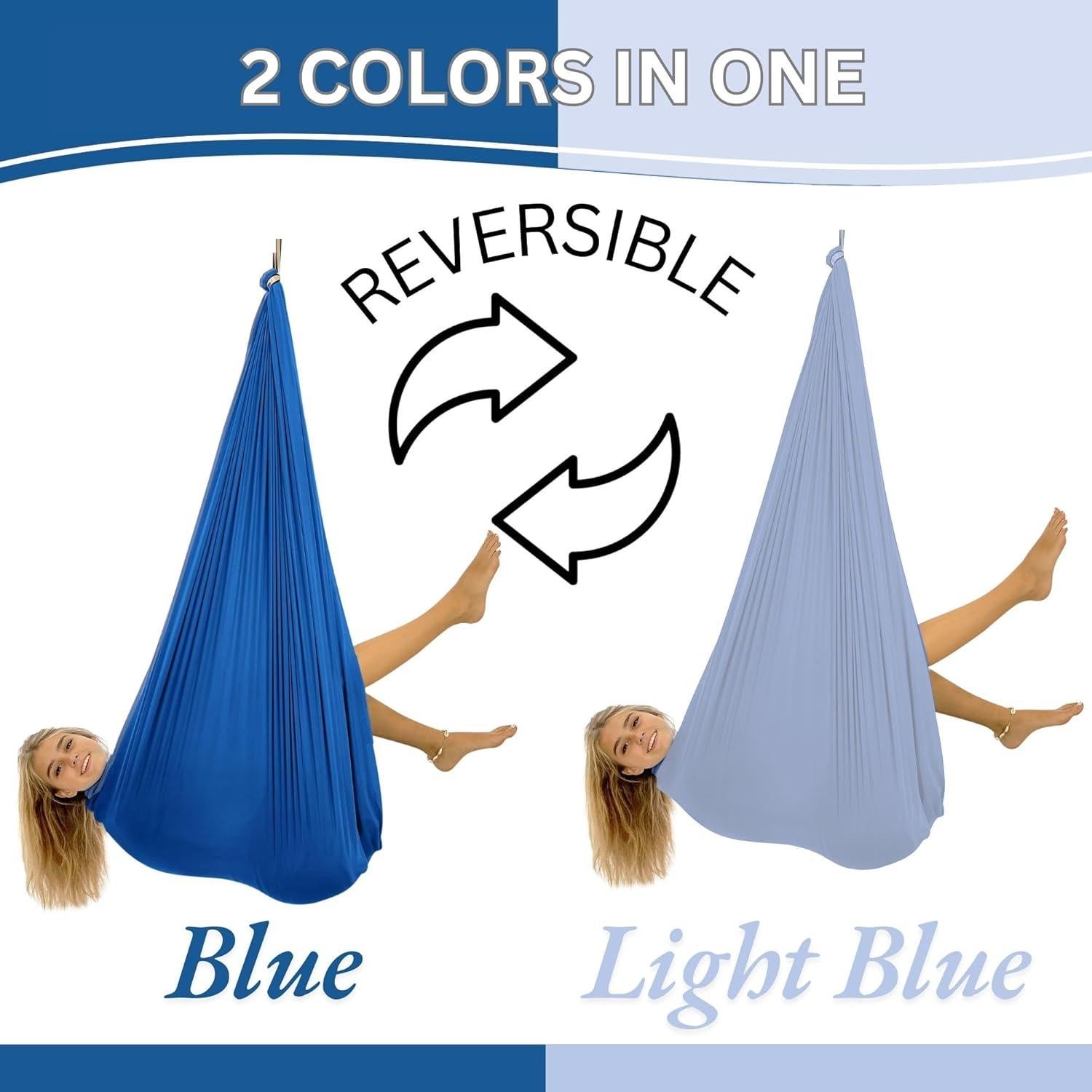 Columpio Sensorial Bradoro Doble Capa 1 kg 152x127 cm Azul