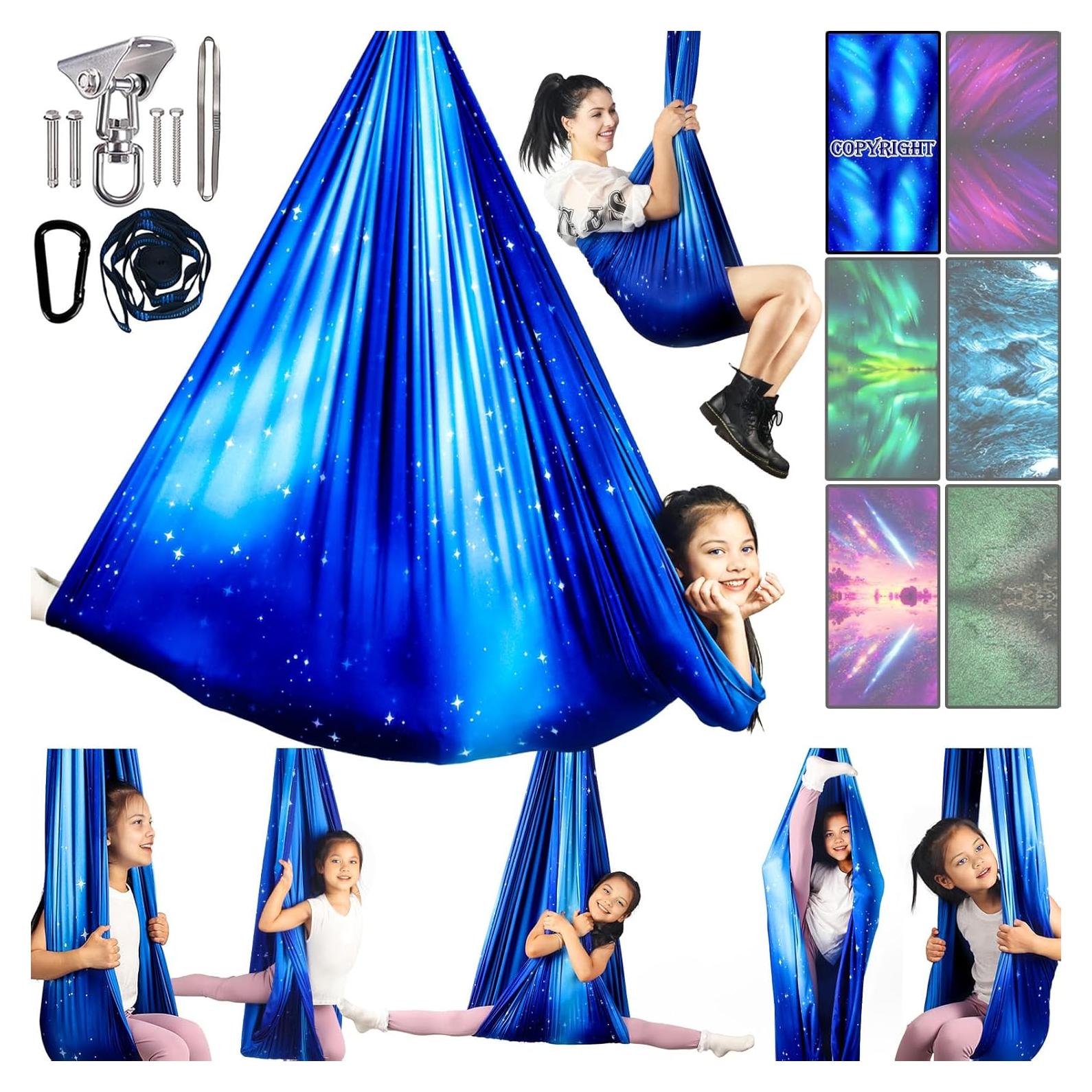 Columpio Sensorial Terapéutico Yatoco 150x150cm Azul Estrella