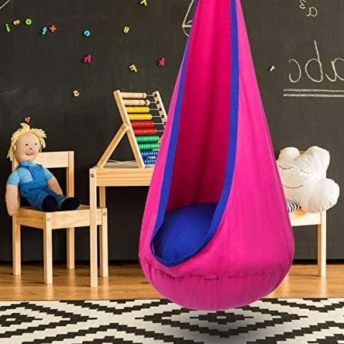 Columpio Pod Y-STOP para Niños Rosa/Azul, Silla Hamaca 80 kg