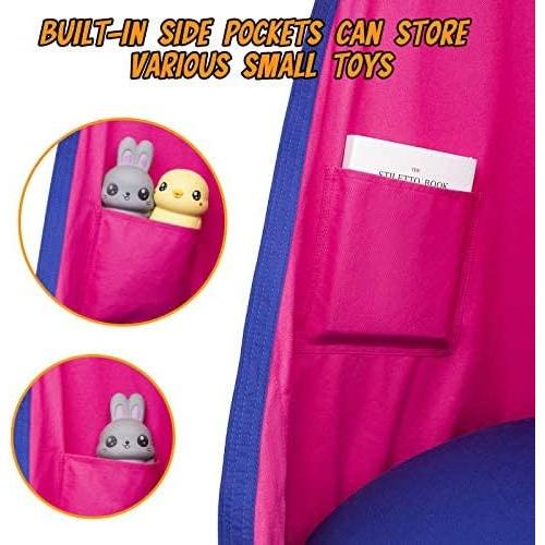 Columpio Pod Y-STOP para Niños Rosa/Azul, Silla Hamaca 80 kg