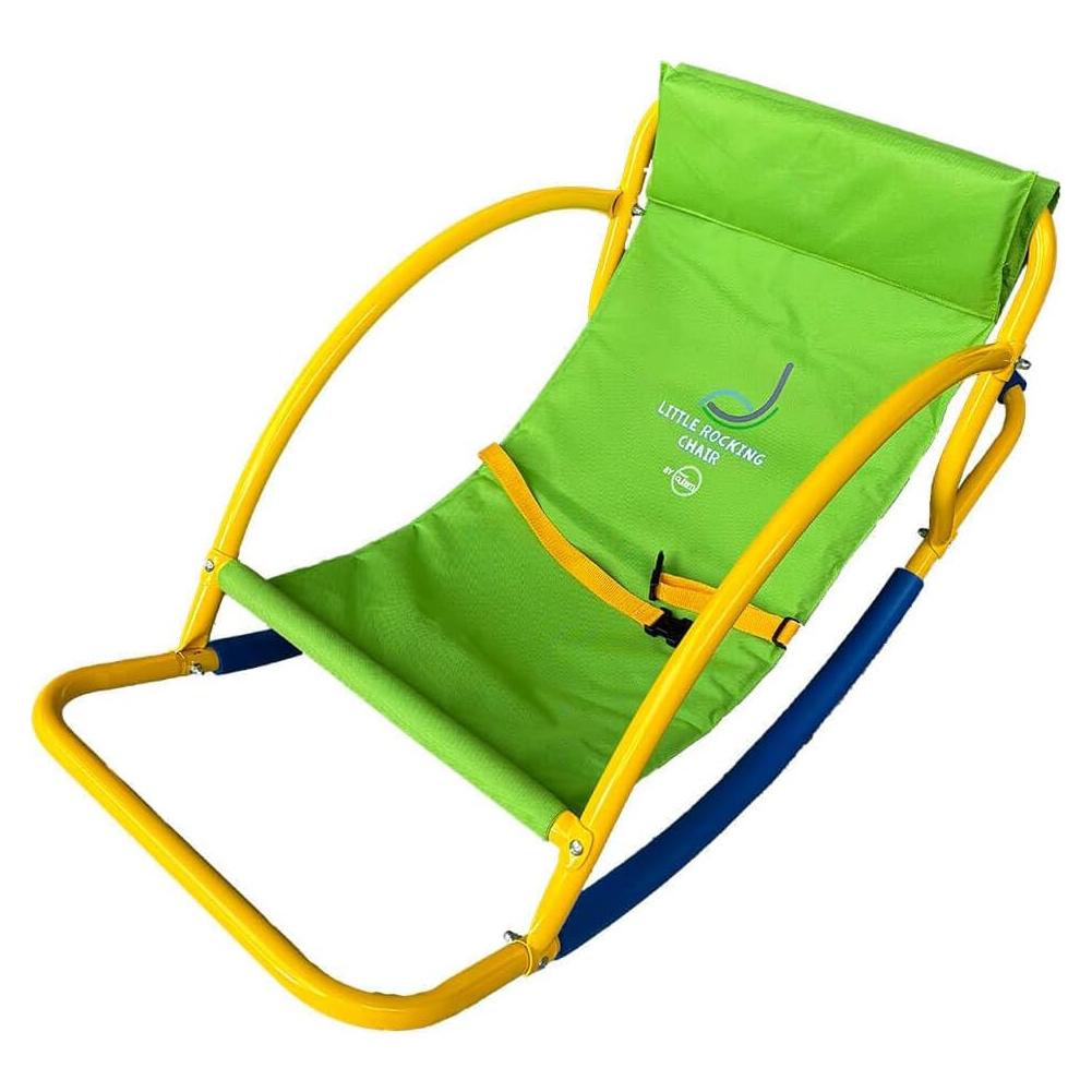 Silla Mecedora Brillante Autismo para Niños 3-8 Años Verde Amarillo