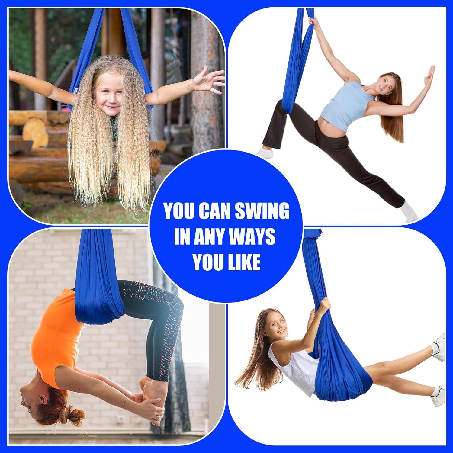 Columpio Sensorial DWQEKD para Niños con Gancho Giratorio 360°