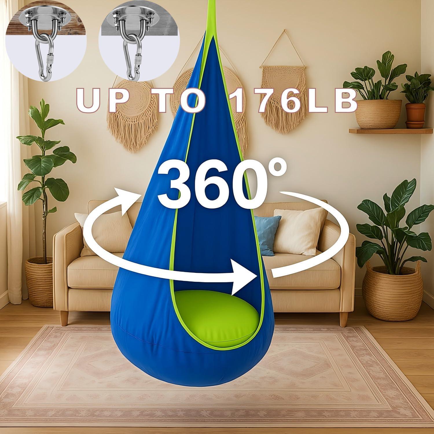 Columpio Sensorial Pod YUANFENG Azul 360° Ajustable 2.1kg