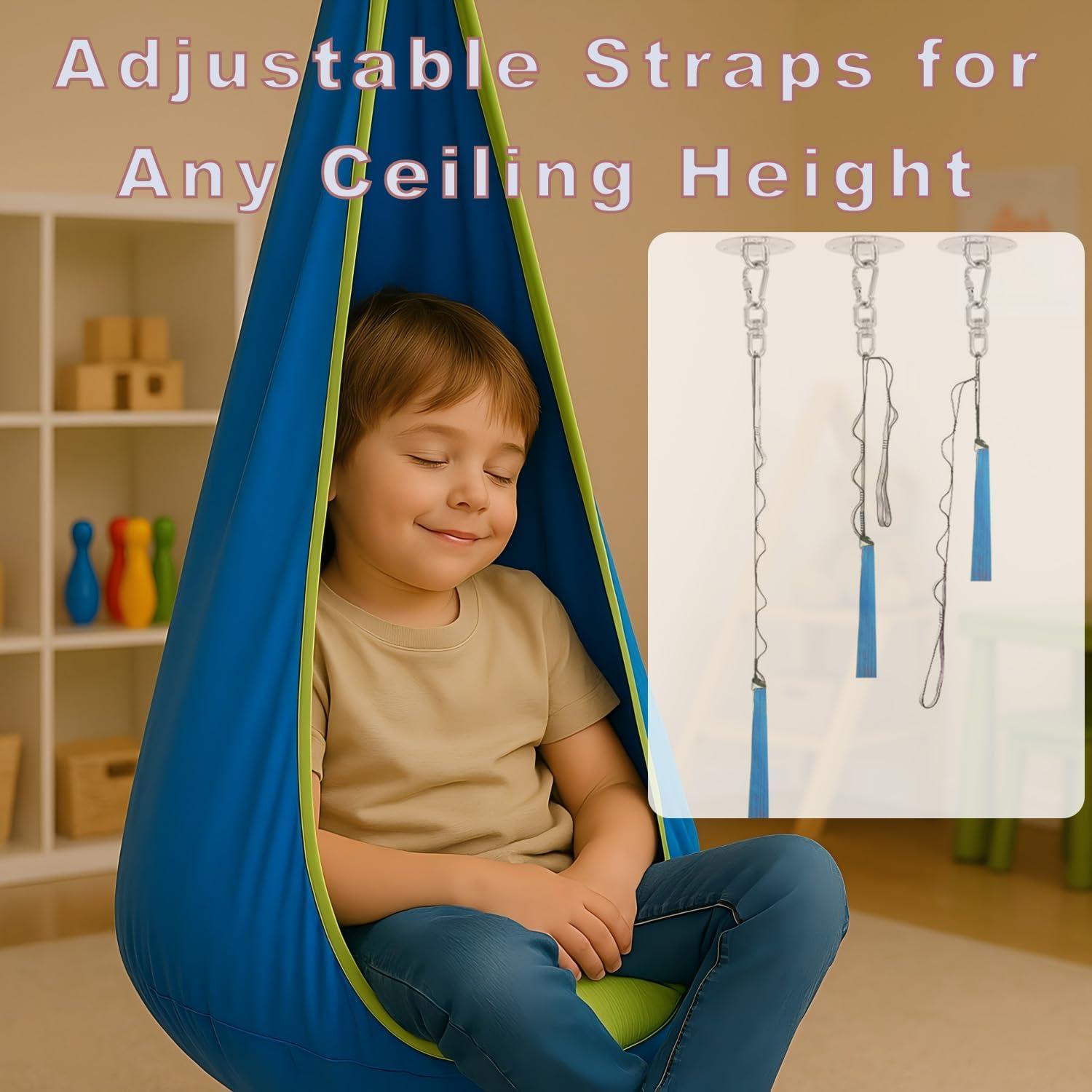 Columpio Sensorial Pod YUANFENG Azul 360° Ajustable 2.1kg