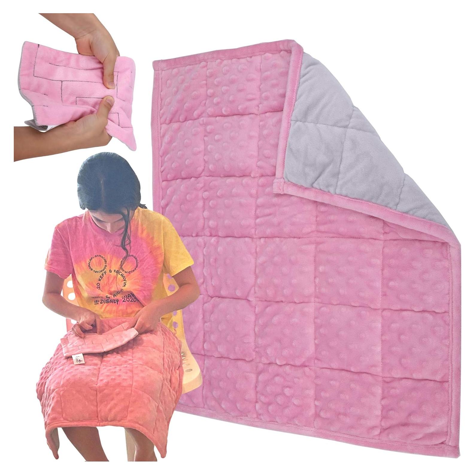 Manta de Peso Sensory Aviano 5 lbs (2.27 kg) Rosa/Gris