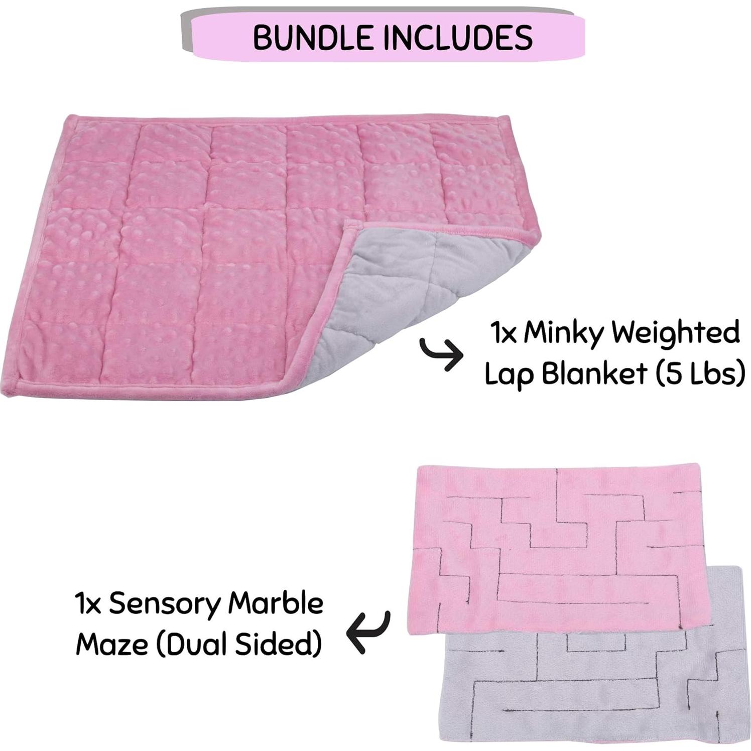 Manta de Peso Sensory Aviano 5 lbs (2.27 kg) Rosa/Gris