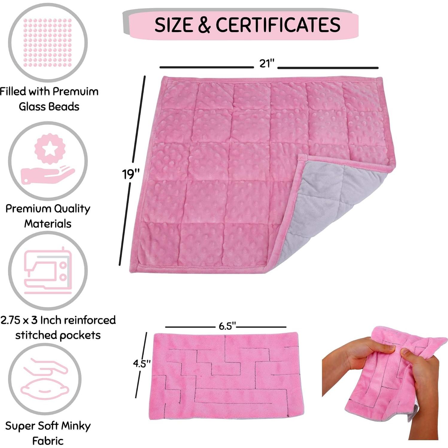 Manta de Peso Sensory Aviano 5 lbs (2.27 kg) Rosa/Gris