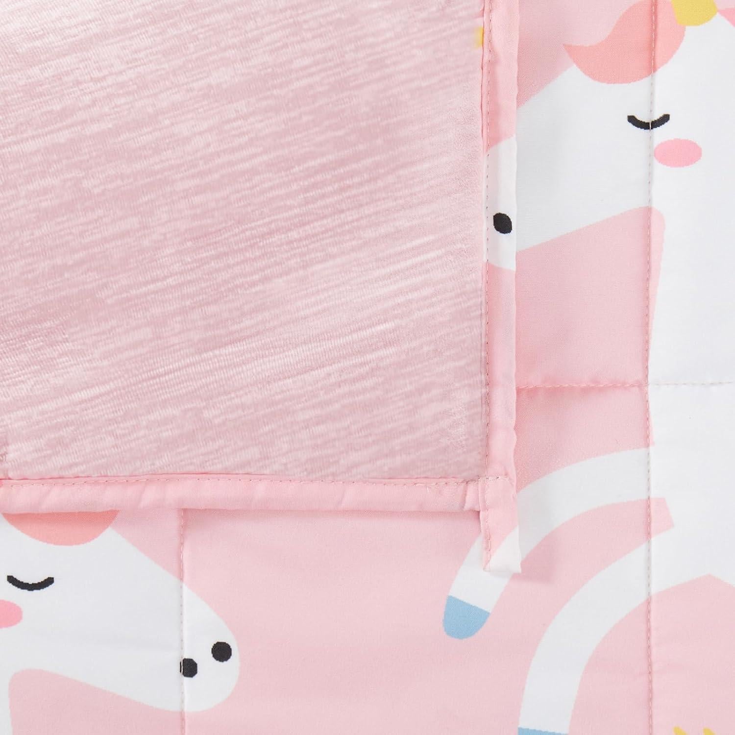 Manta con peso HOSUKKO 91x122 cm Unicornio Rosa 0.91 kg