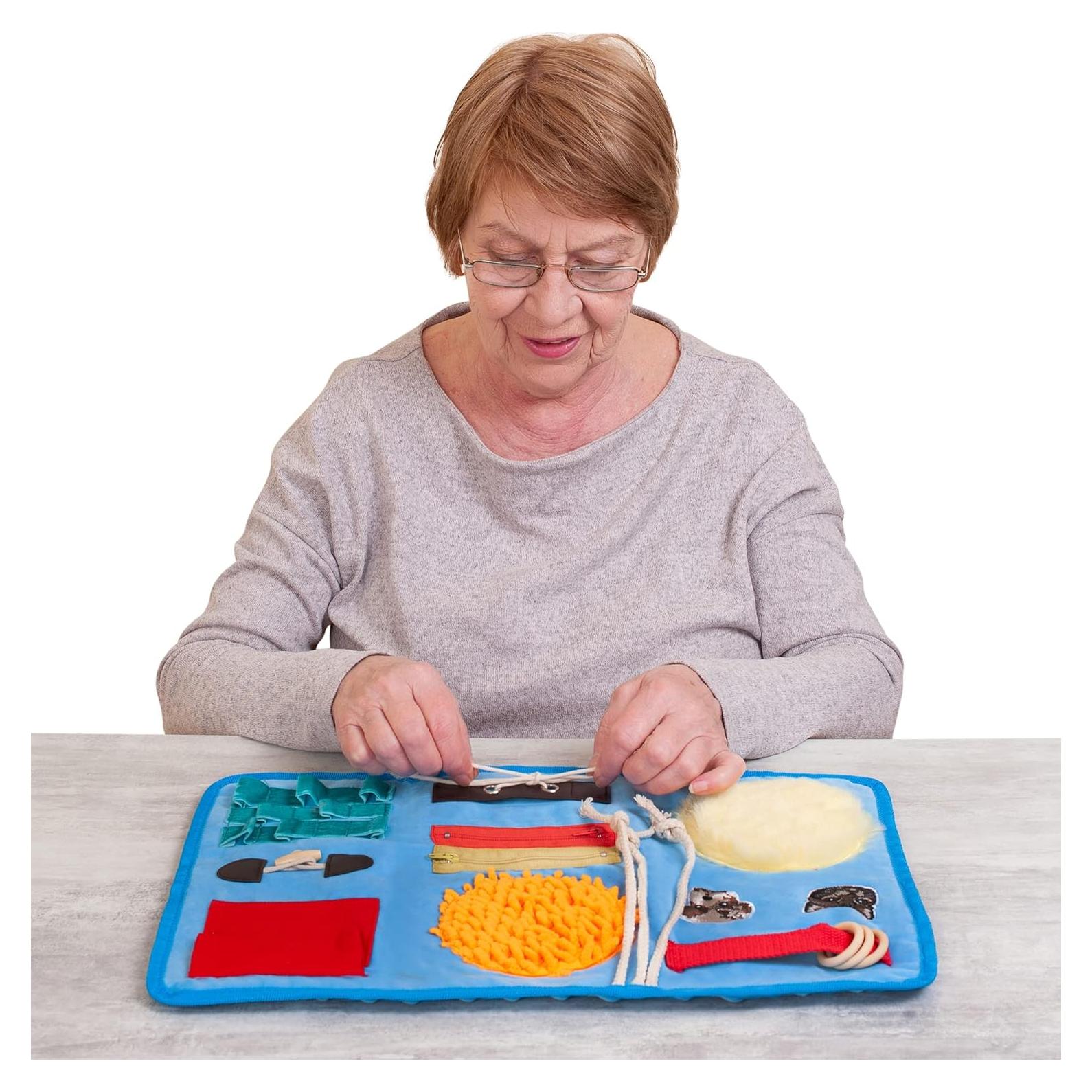 Manta Fidget Odoxia Azul Claro para Demencia y Alzheimer