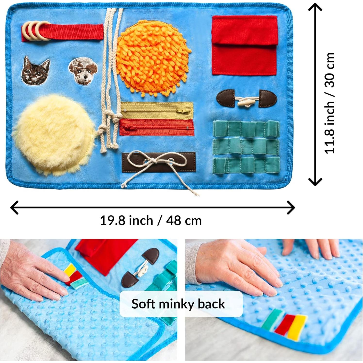 Manta Fidget Odoxia Azul Claro para Demencia y Alzheimer